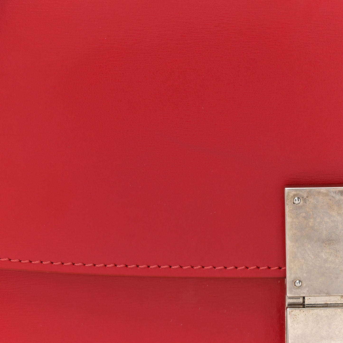 Box Calfskin Medium Classic Box Flap Bag Red