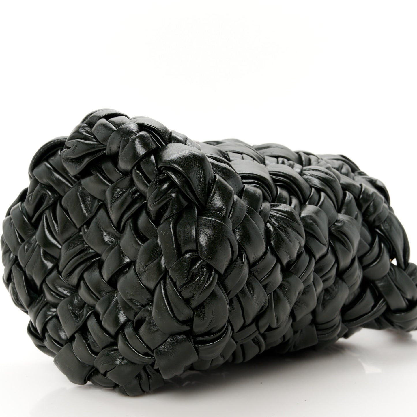 Calfskin Intrecciato Kalimero Bucket Bag Dark Green