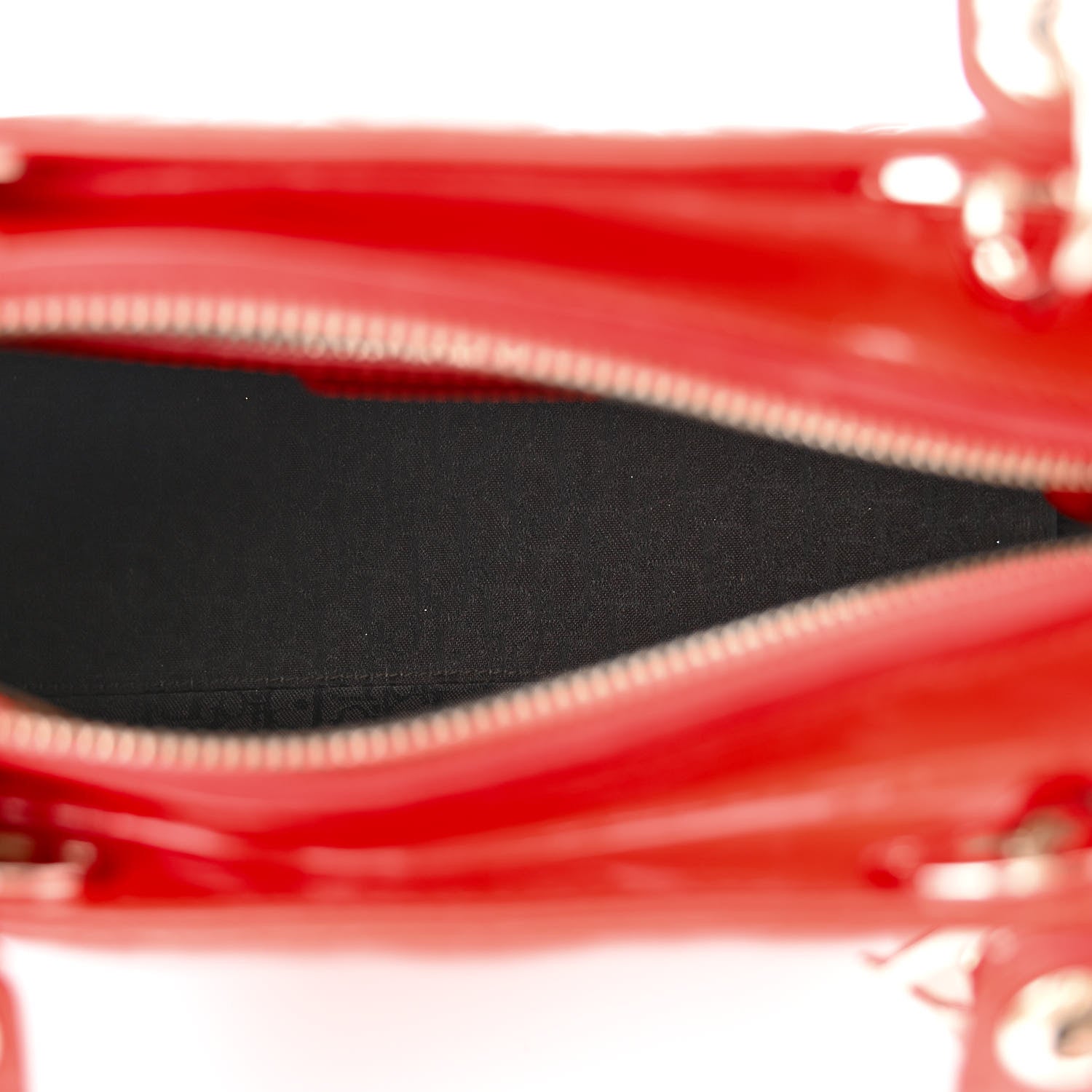 Christian Dior Patent Cannage Whipstitch Medium Lady Dior Red 5 of 14