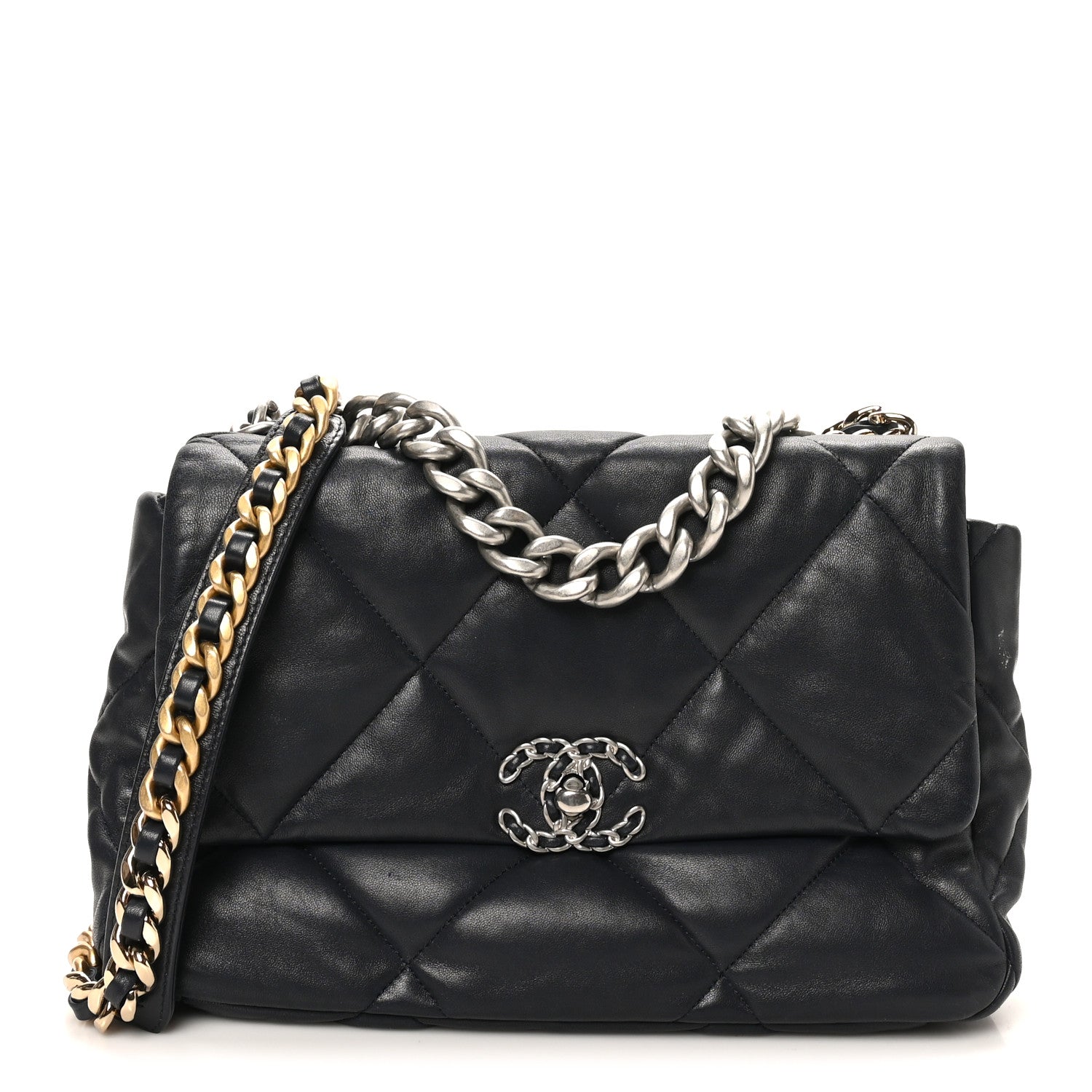 Chanel Lambskin Quilted Large Chanel 19 Flap Black 1798121