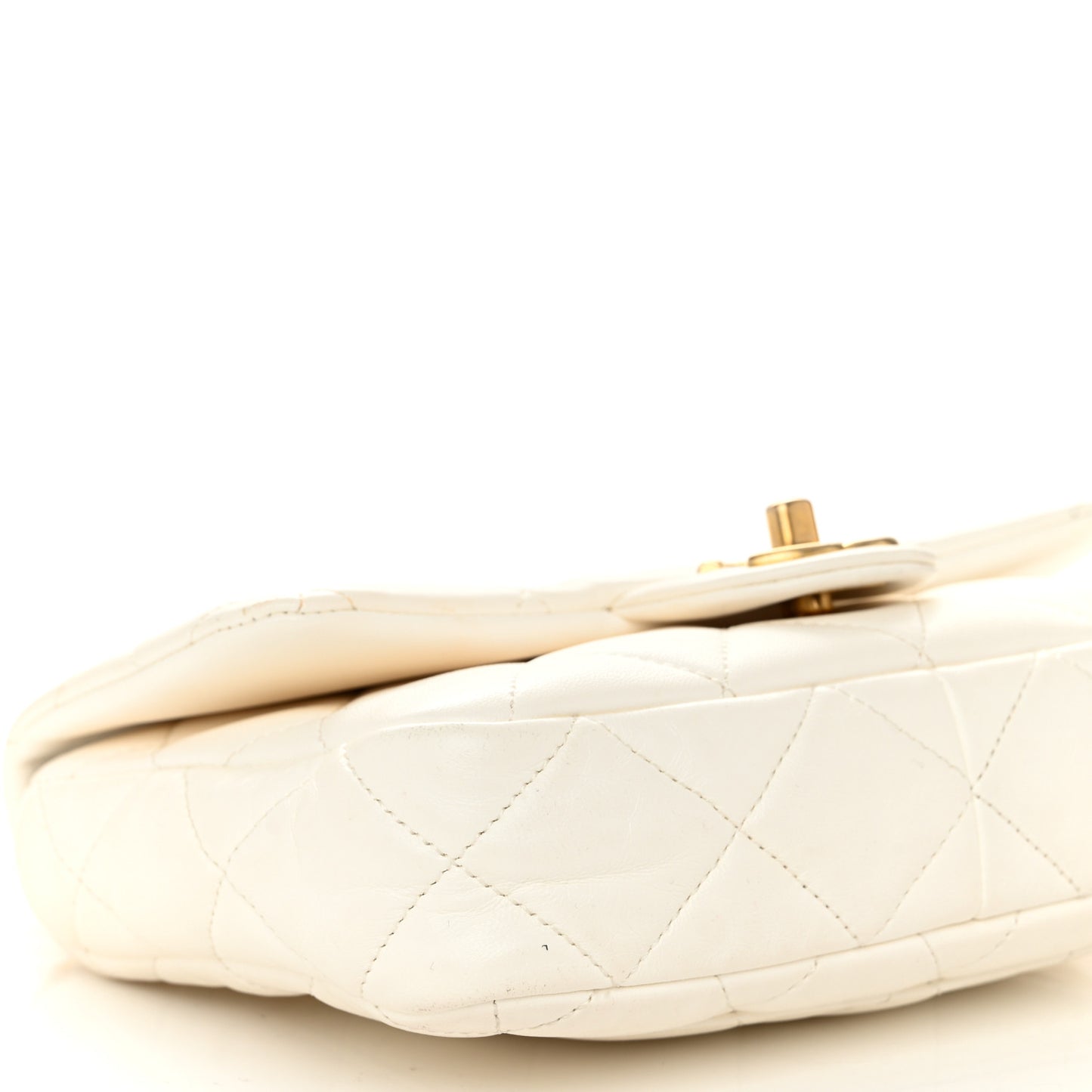 Lambskin Quilted Small CC Funky Town Flap White