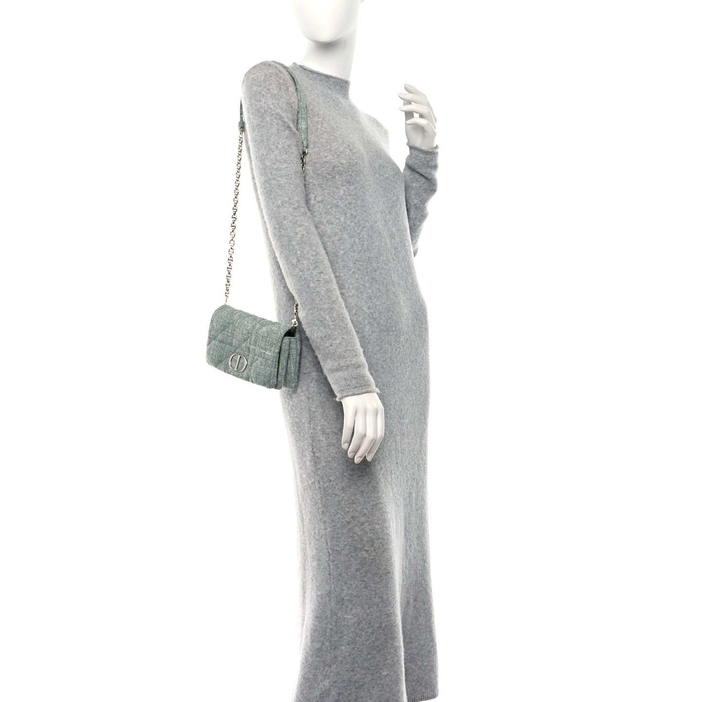 Canvas Macrocannage Caro Pouch Green Multicolor