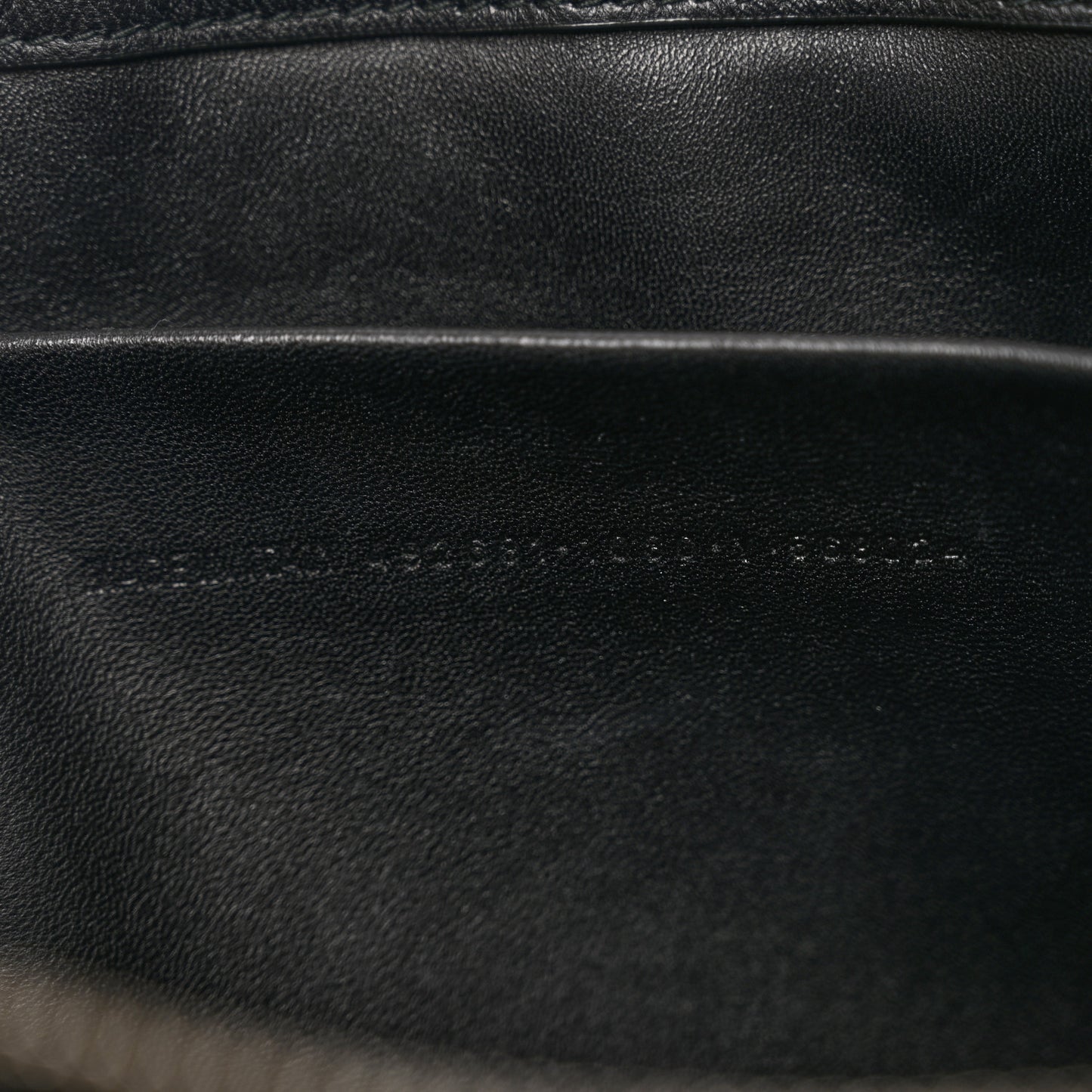Sheepskin Shearling Contrasted Logo Large Zip Pouch Black