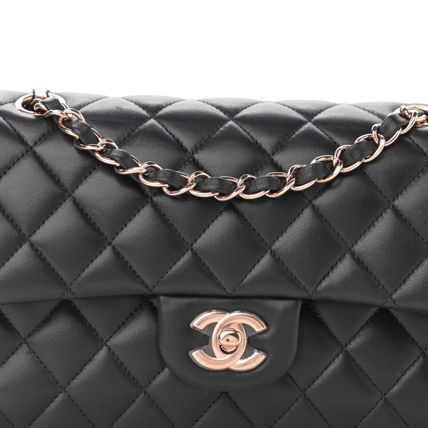 Chanel Lambskin Quilted Small Double Flap Black 15 of 16