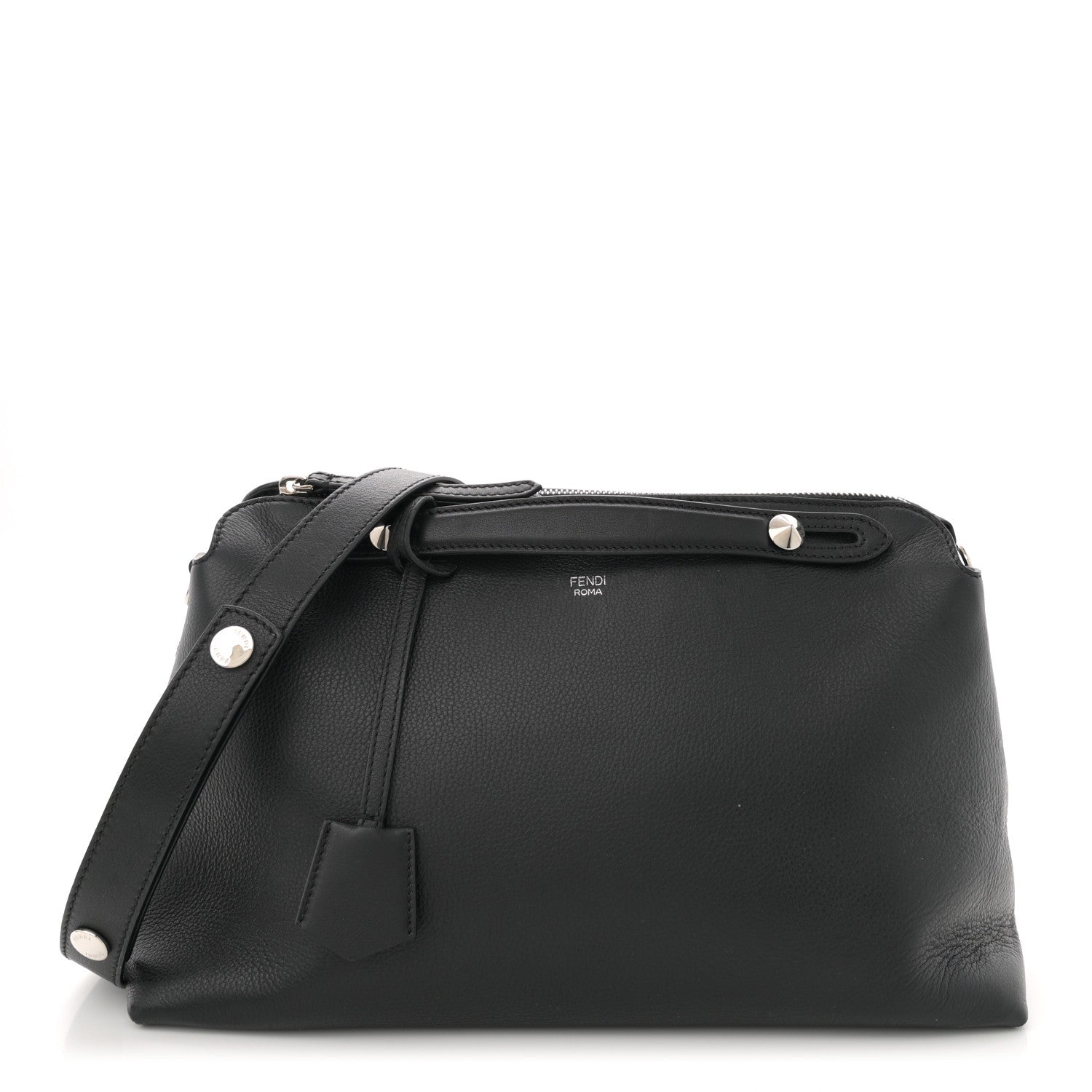 Fendi Vitello Dolce Large By The Way Boston Bag Black 1703618