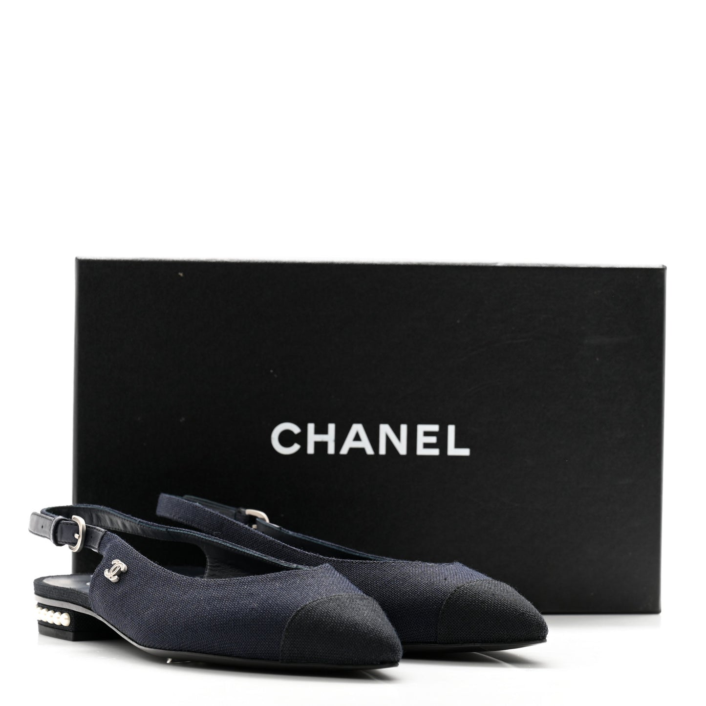 Denim Pearl Cap Toe CC Slingback 36