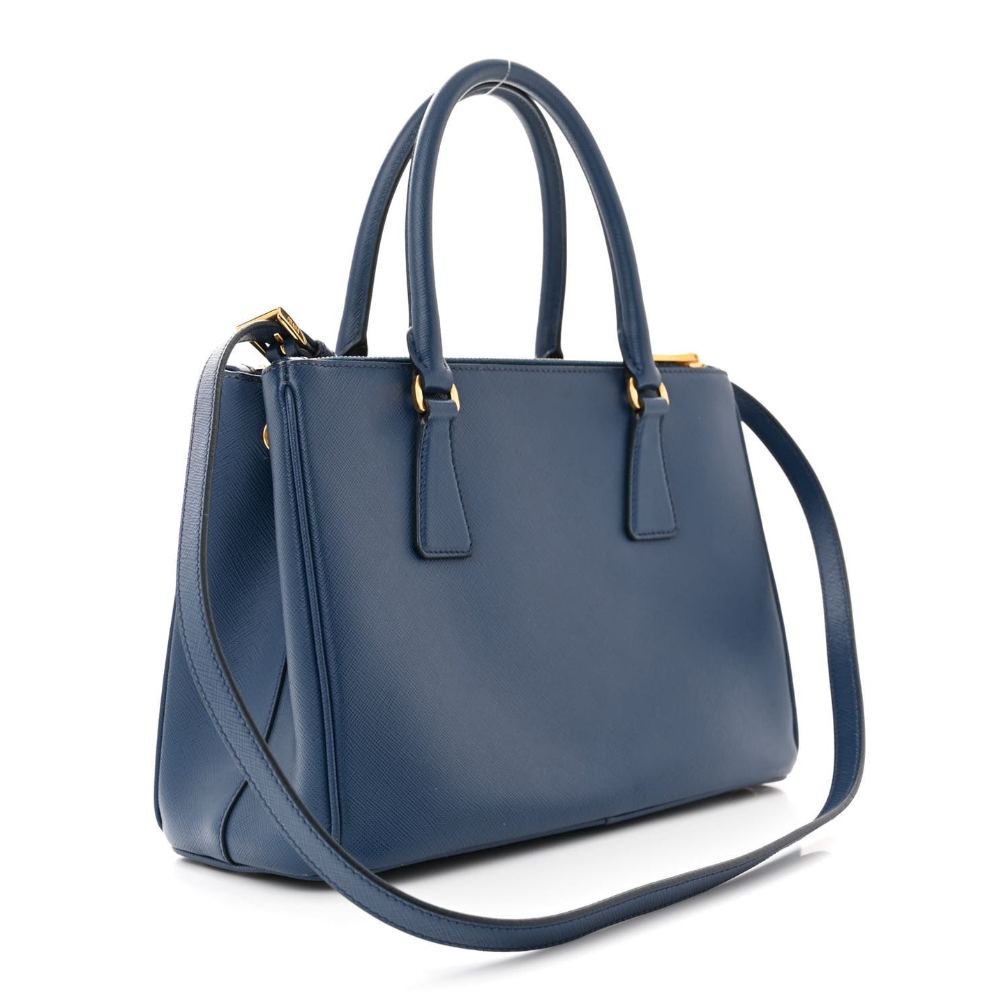 Saffiano Small Galleria Double Zip Tote Bluette
