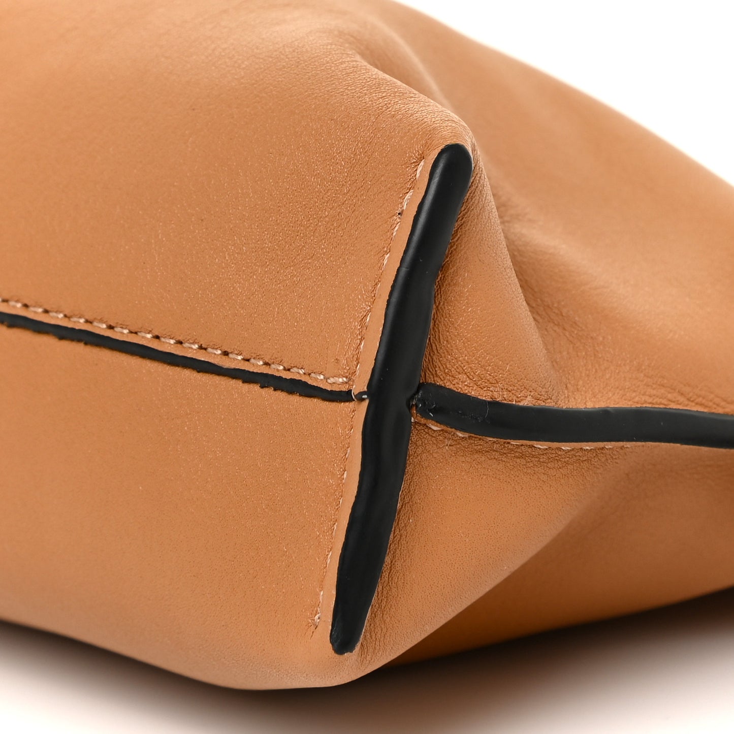 Calfskin Nano Flamenco Knot Clutch Warm Desert