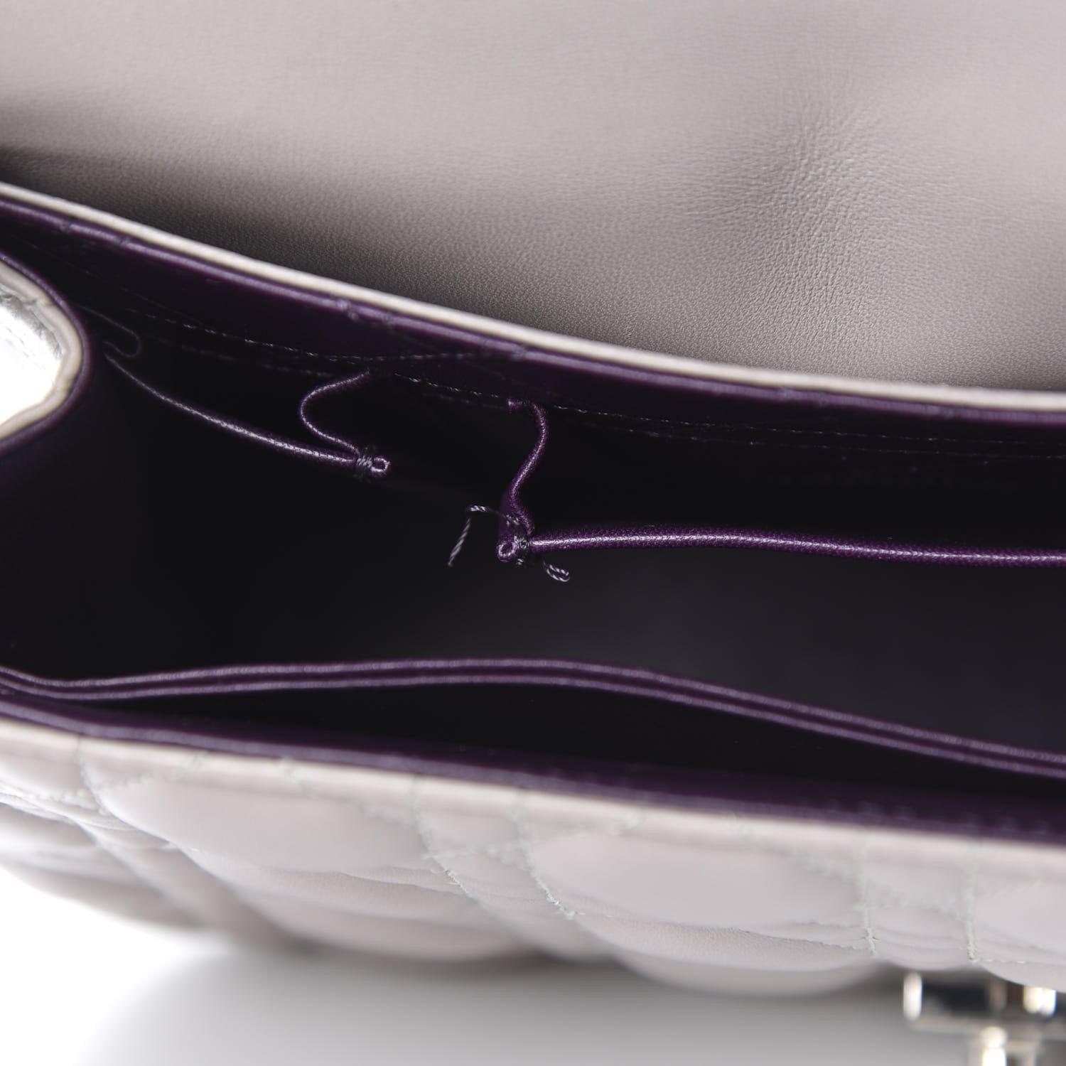 Christian Dior Lambskin Cannage Medium Miss Dior Flap Grey 13 of 18