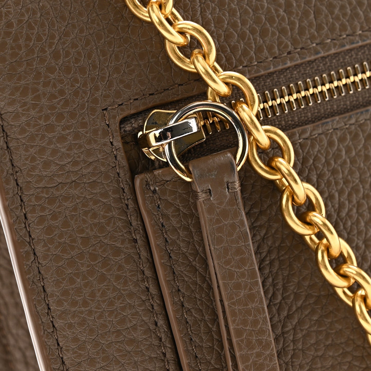 Small Classic Grain Calfskin Small Darley Clay