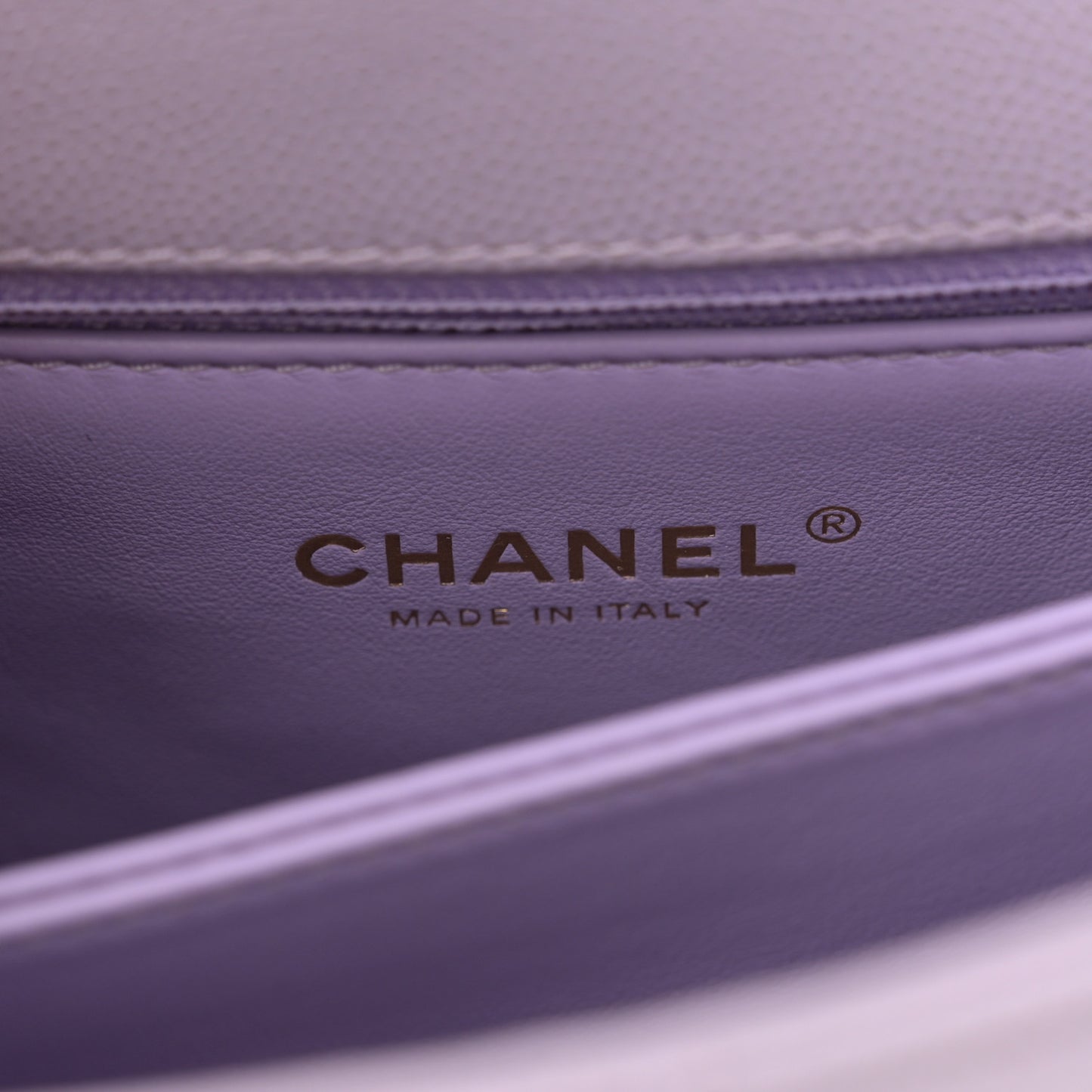 Caviar Quilted Mini Coco Handle Flap Light Purple