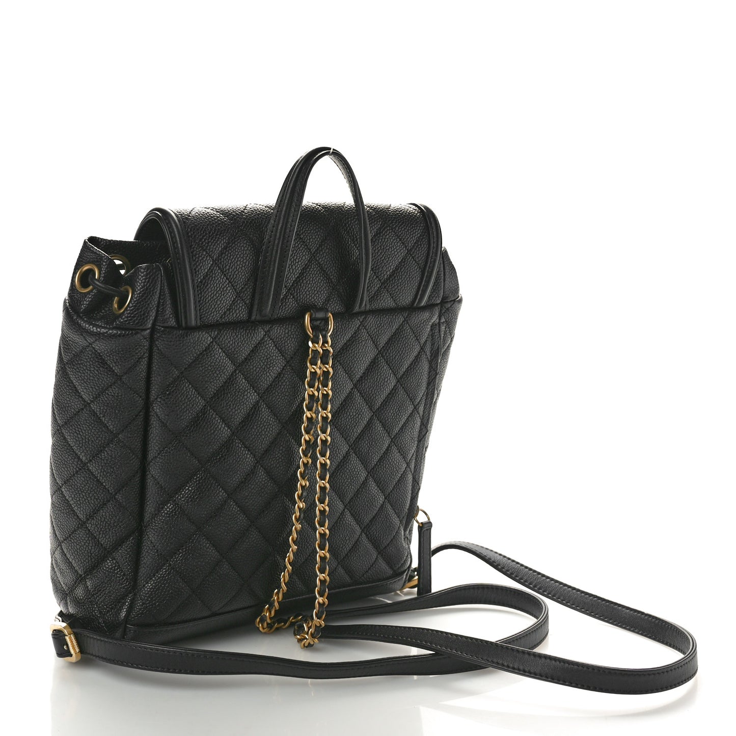 Caviar Quilted Small Filigree Backpack Black
