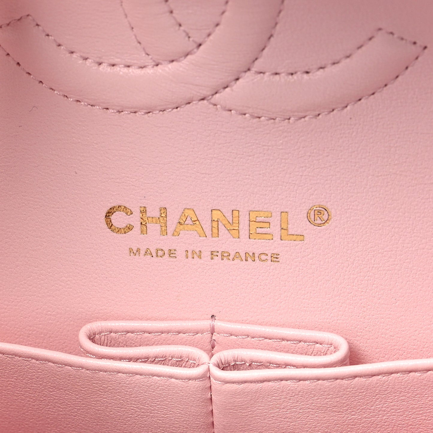 Caviar Quilted Medium Double Flap Light Pink