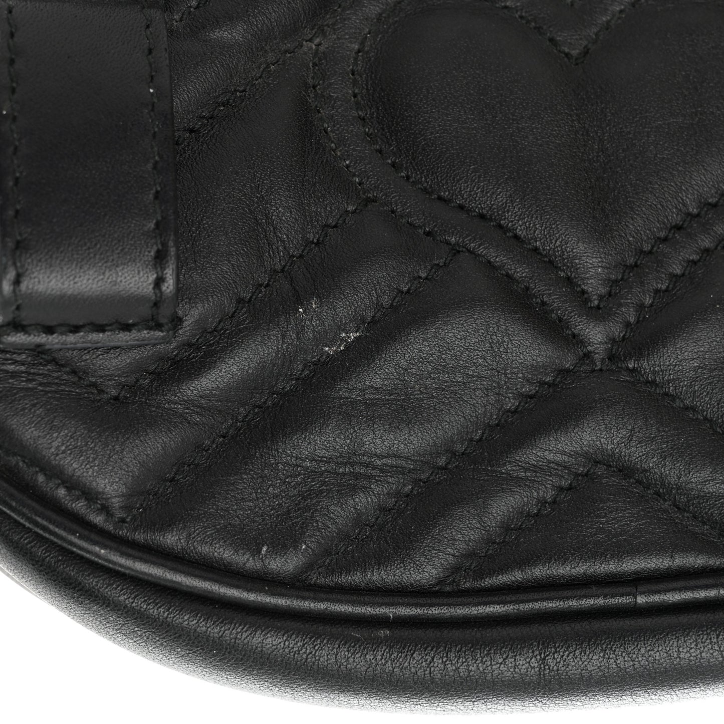 Calfskin Matelasse GG Marmont Belt Bag 75 30 Black
