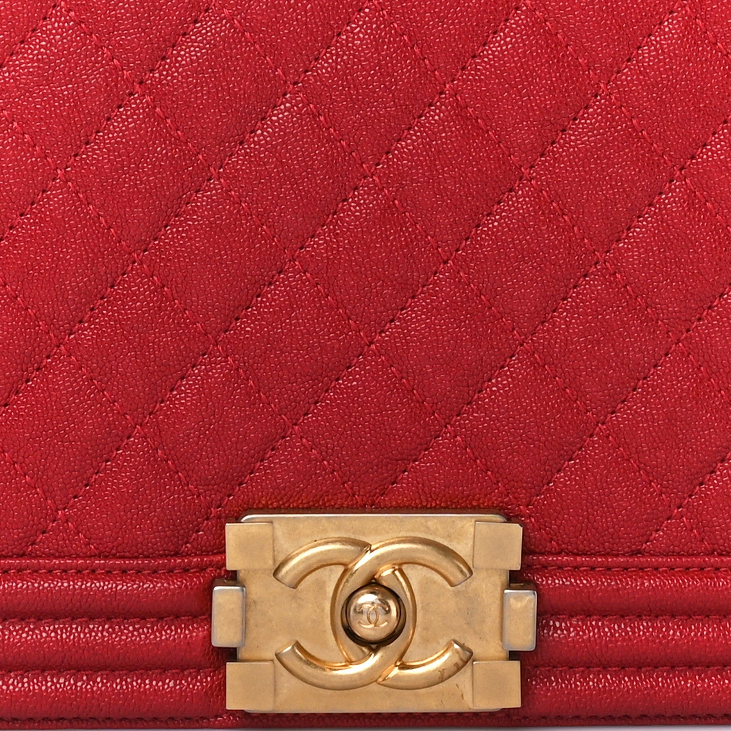Chanel Caviar Quilted New Medium Boy Flap Dark Red 8 of 10