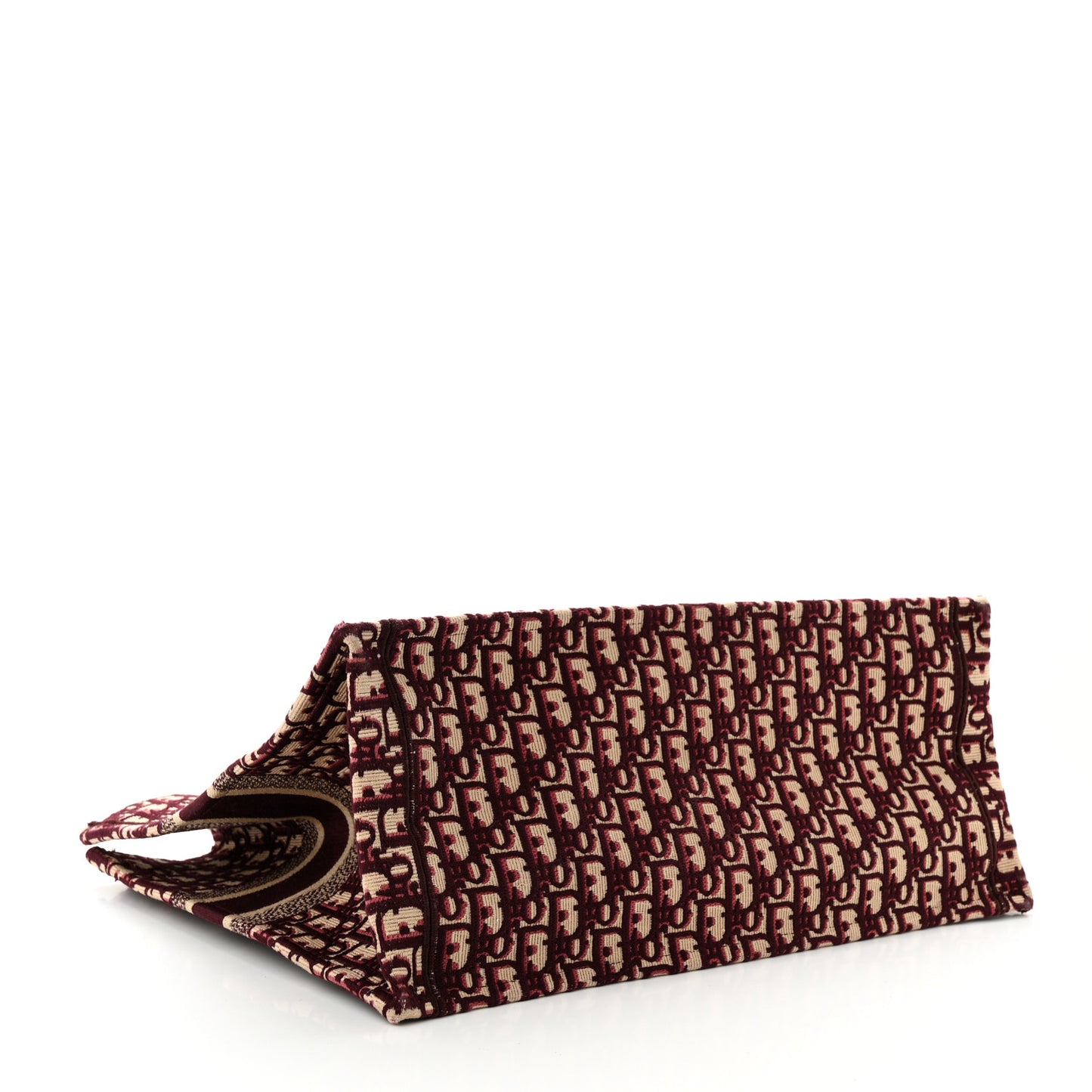 CHRISTIAN DIOR Oblique Large Book Tote Burgundy Multicolor