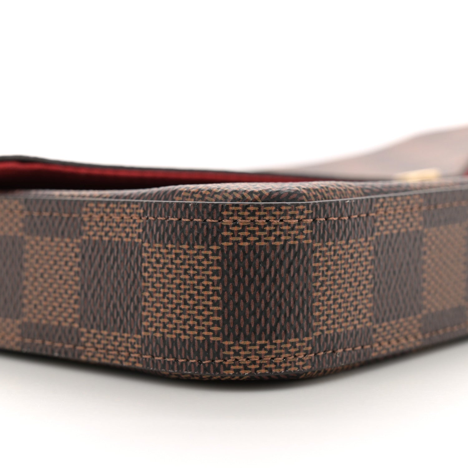 Louis Vuitton Damier Ebene Pochette Felicie Chain Wallet 9 of 10