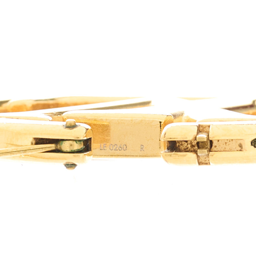 Metal Louise Hoop Earrings Gold
