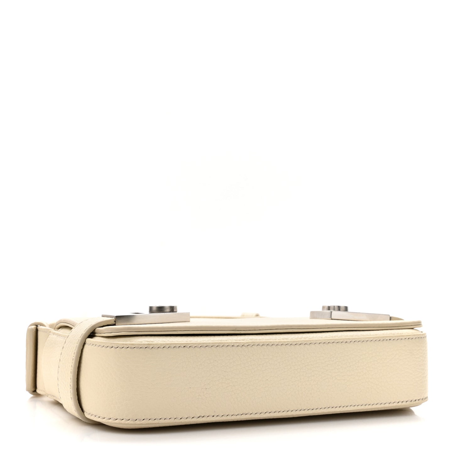 Calfskin Gancini Twins Crossbody Bag White