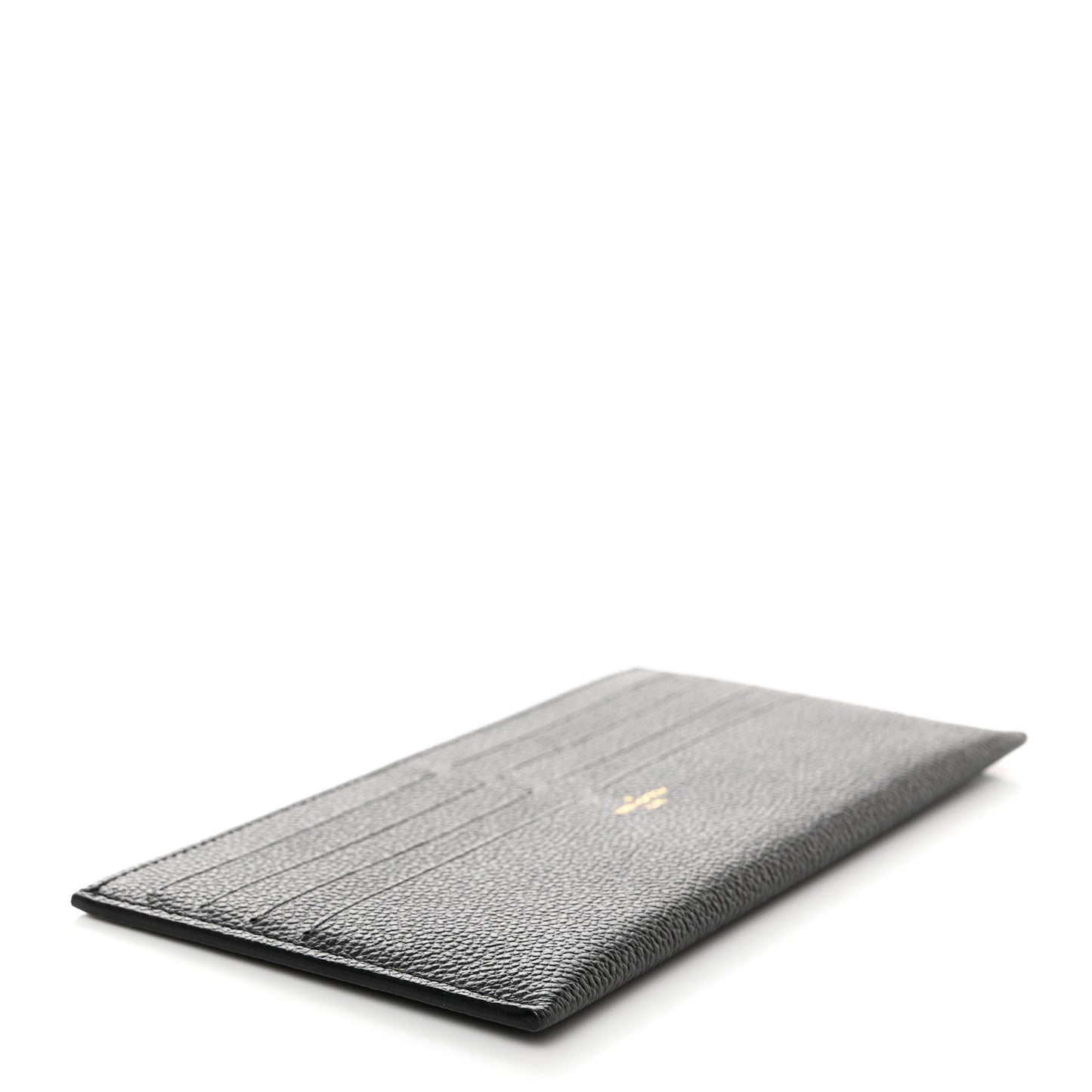 Calfskin Felicie Chain Wallet Card Holder Insert Black