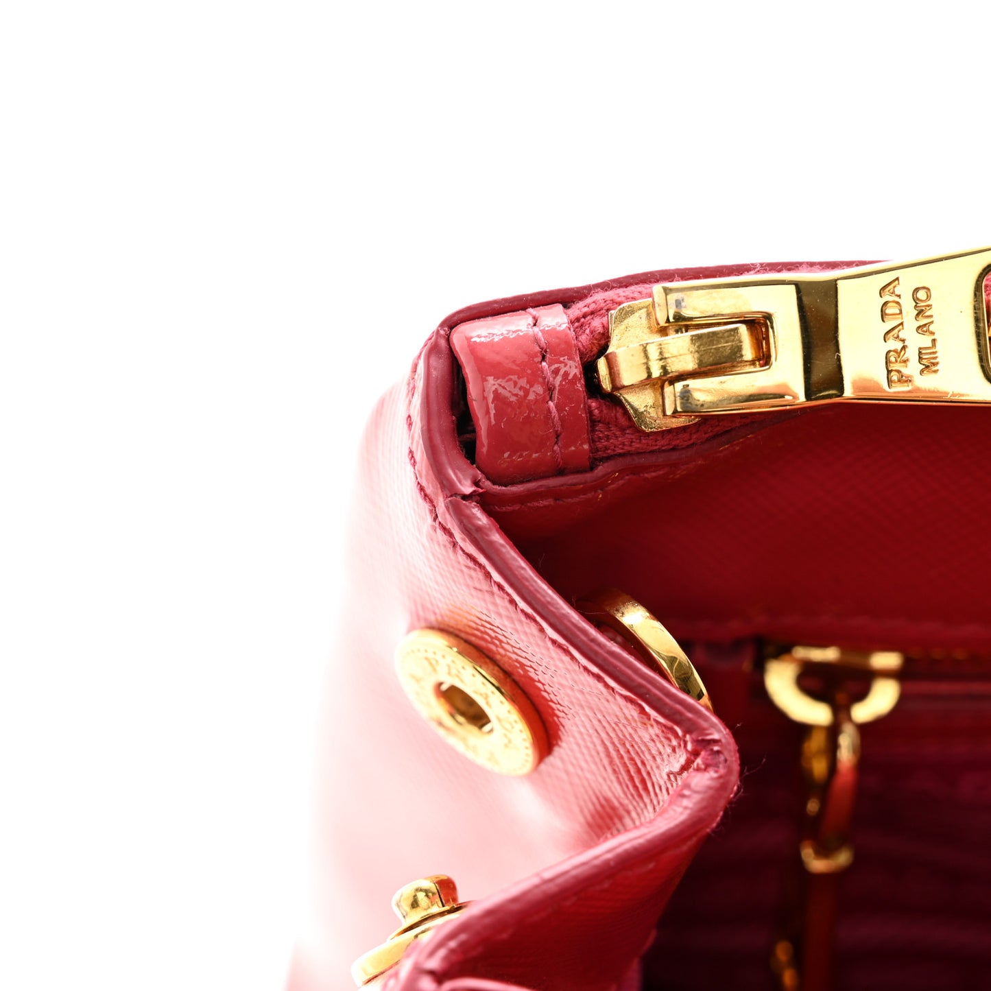 Saffiano Vernice Mini Galleria Double Zip Tote Peonia
