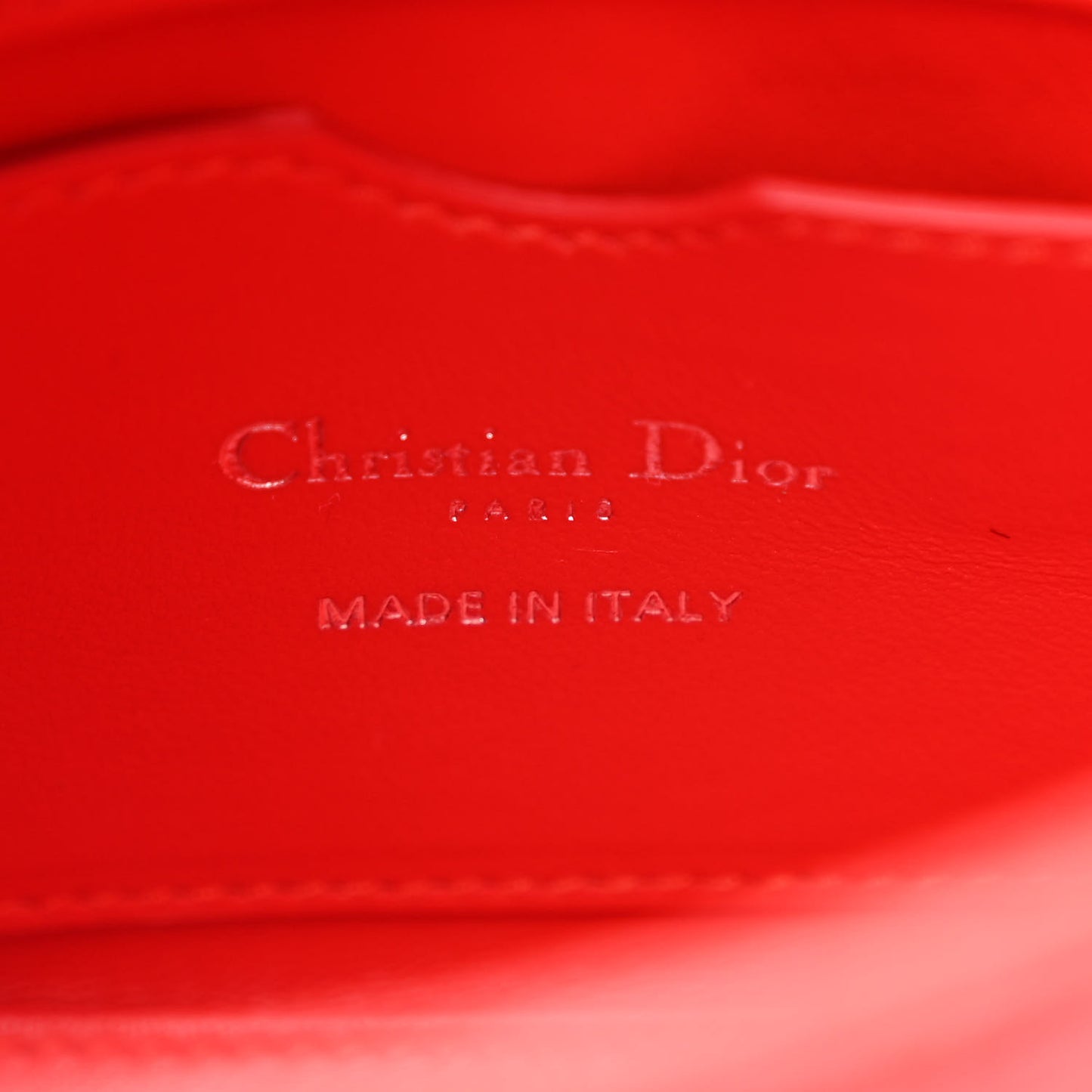 Lambskin Cannage Micro Lady Dior Red
