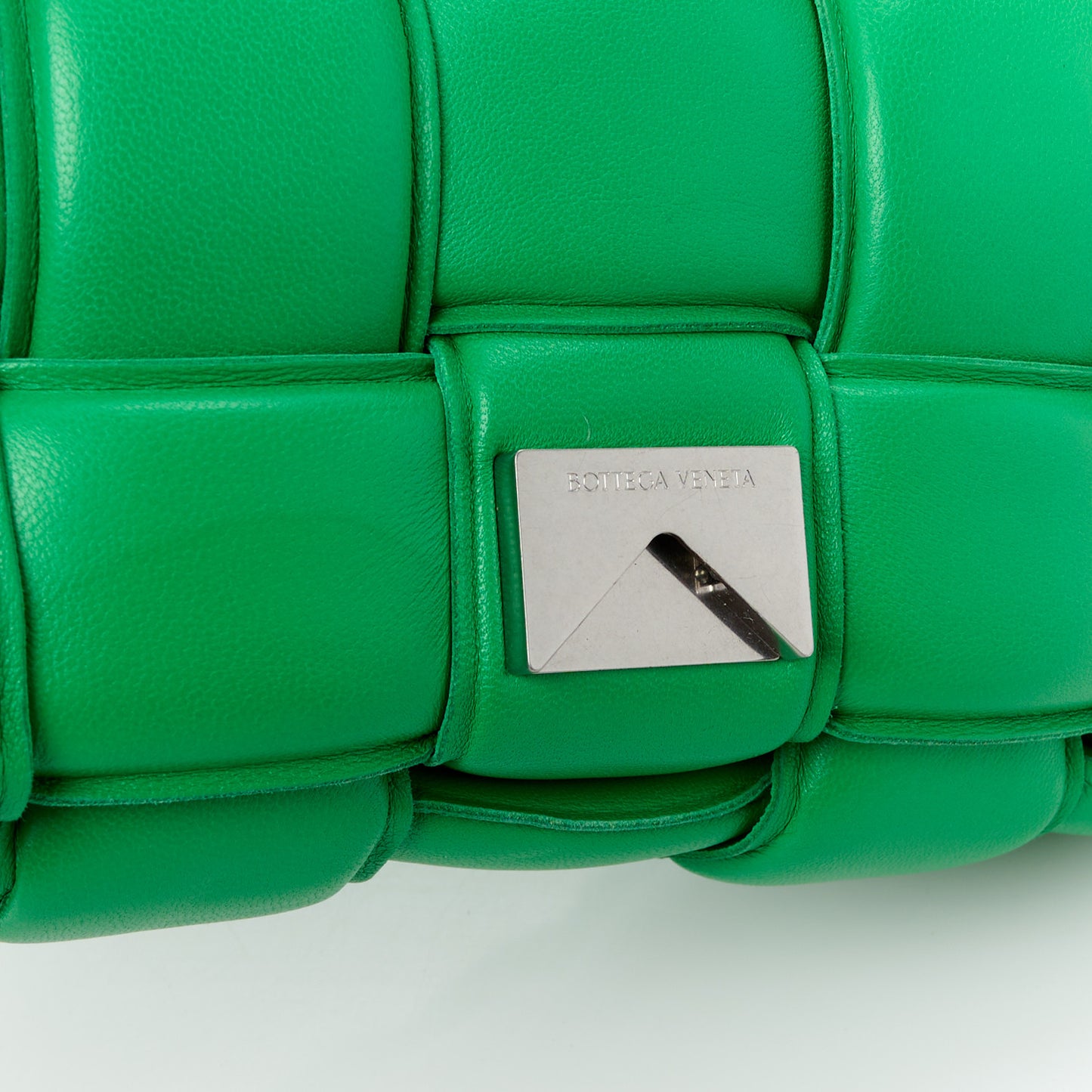 Nappa Maxi Intreccio Padded Cassette Crossbody Bag Parakeet