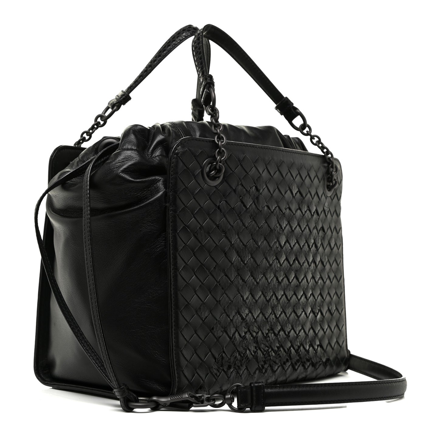 Nappa Ayers Intrecciato Small Tote Nero Black