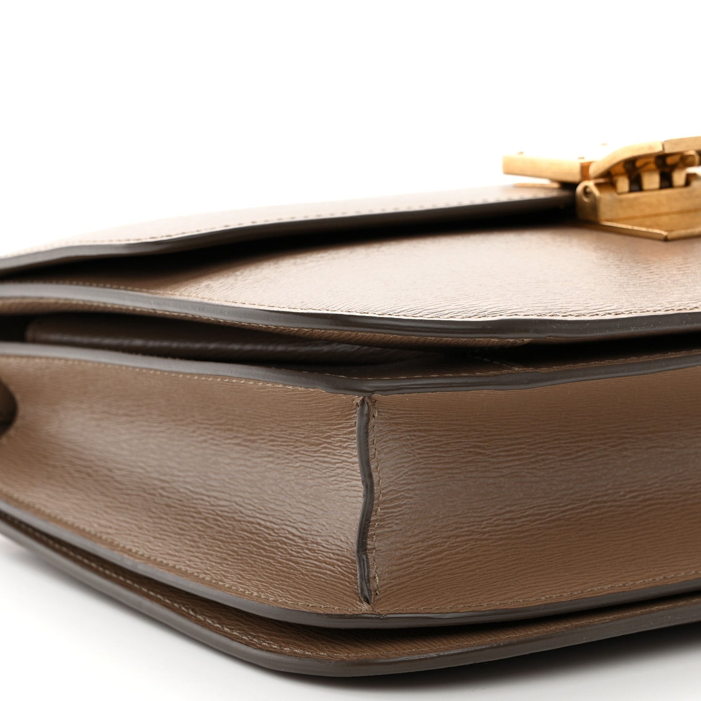 Liege Calfskin Medium Classic Box Flap Bag Taupe