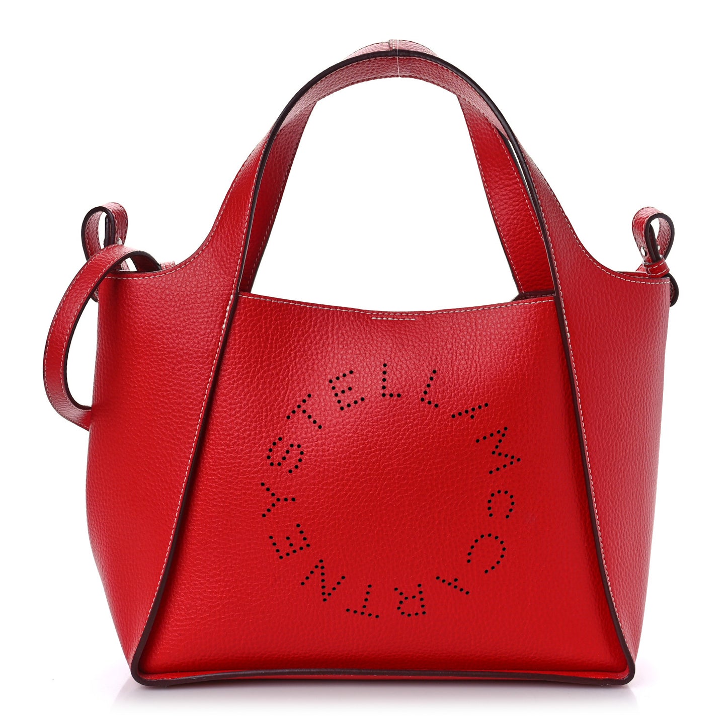 Eco Alter Nappa East West Perforated Tote Bright Red