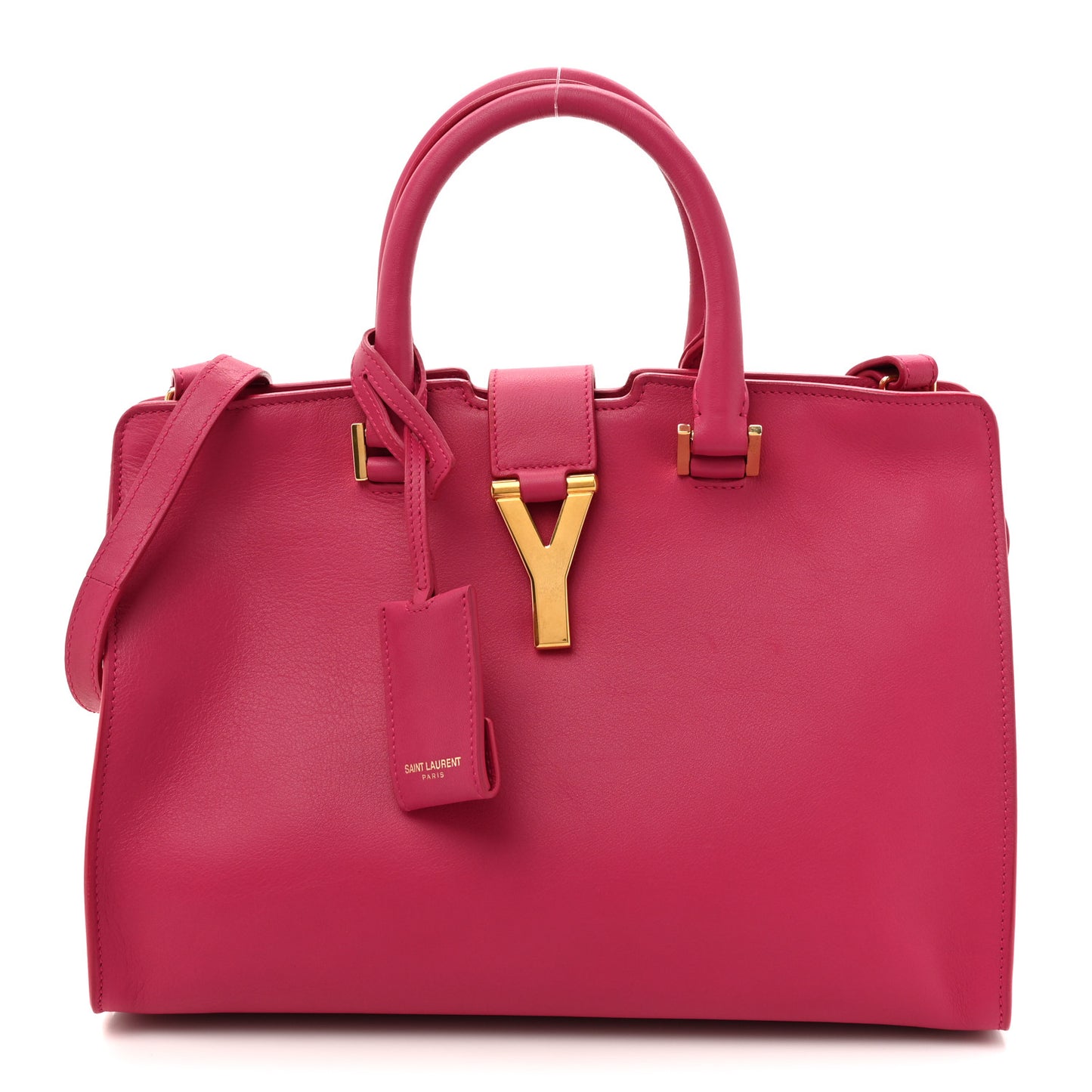 Calfskin Small Classic Y Cabas Fuchsia