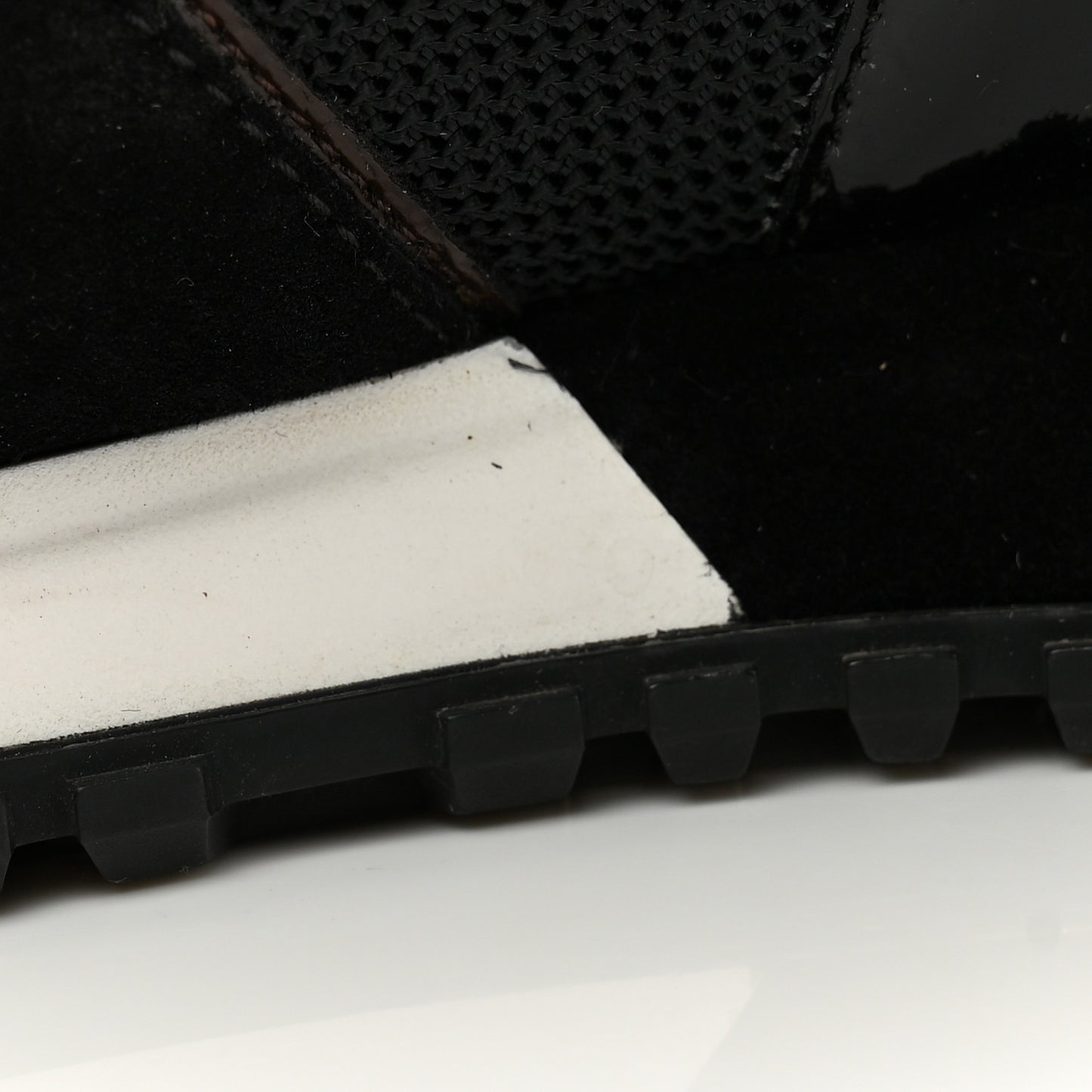 Suede Monogram Run Away Sneakers 38 Black