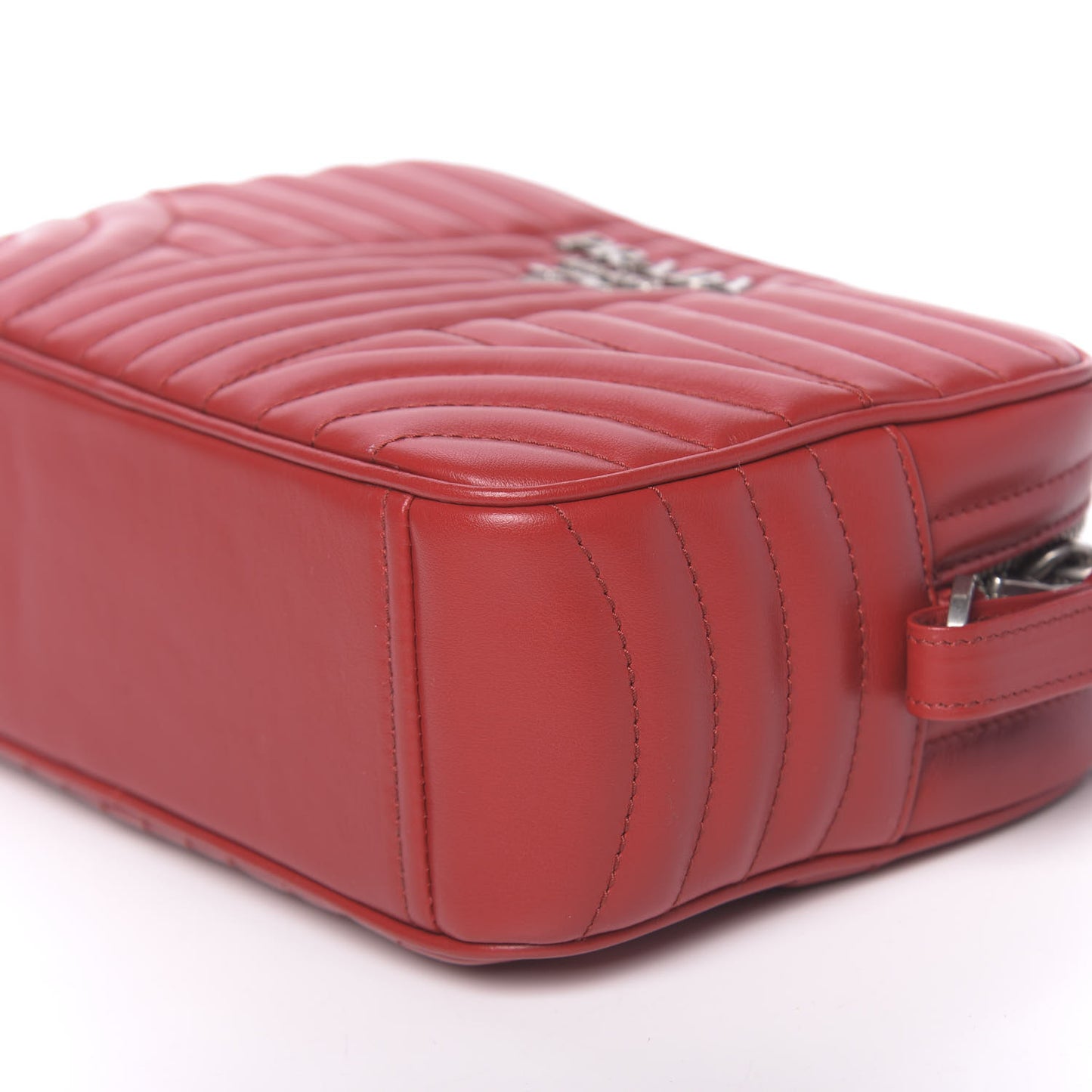 Soft Calfskin Diagramme Crossbody Bag Fuoco