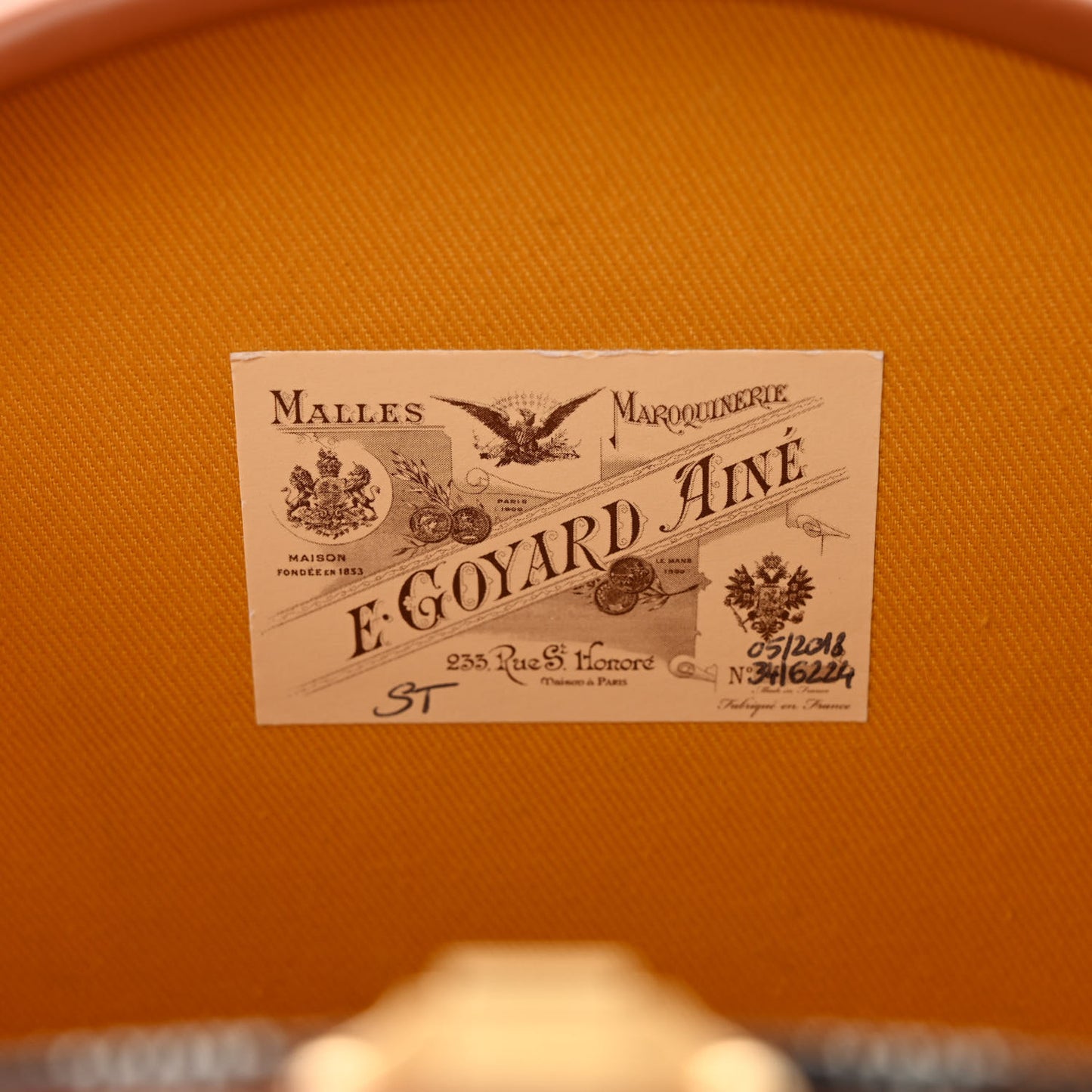 Goyardine Alto Hatbox Black Gold