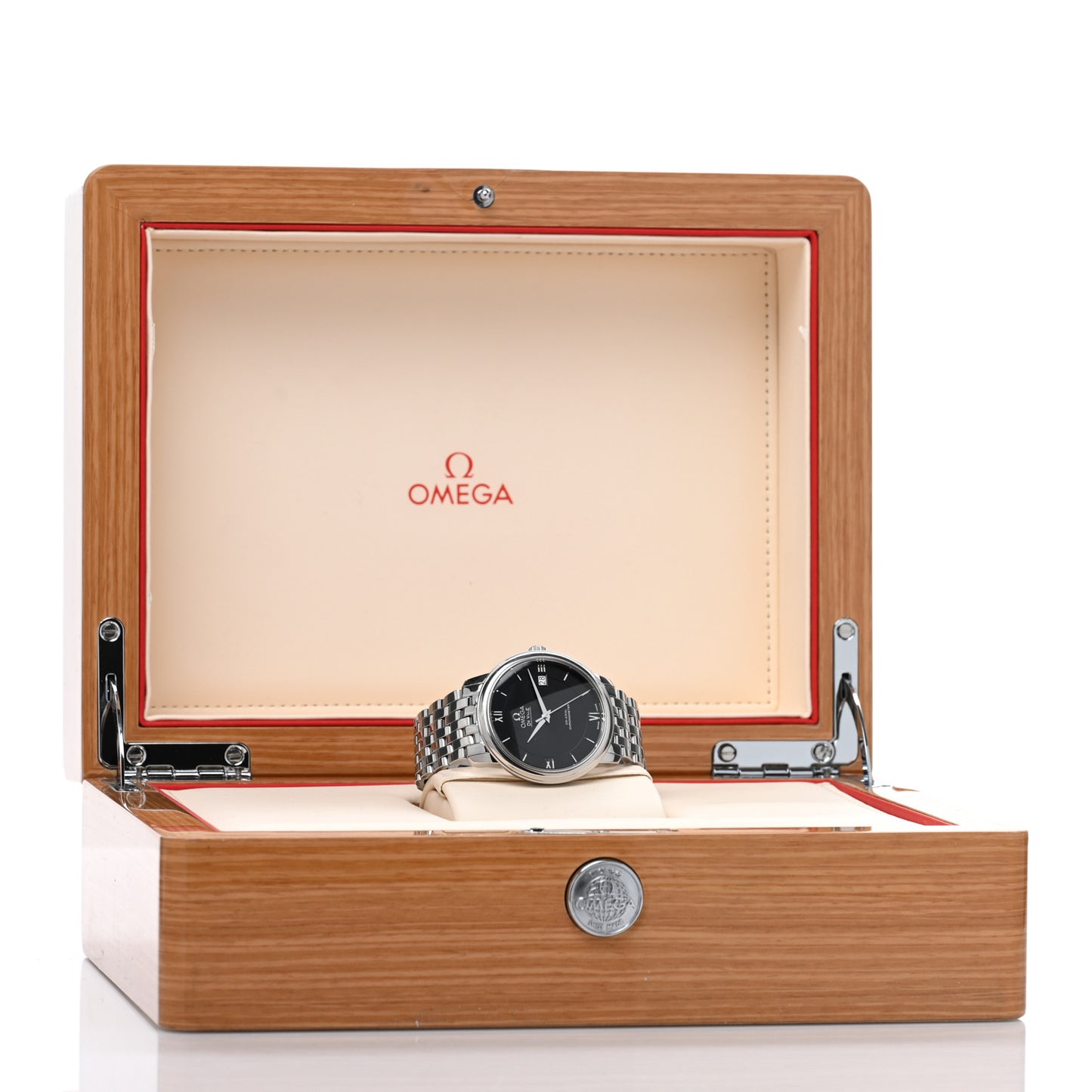 Stainless Steel 36.8mm De Ville Prestige Automatic Watch Black 424.10.37.20.01.001