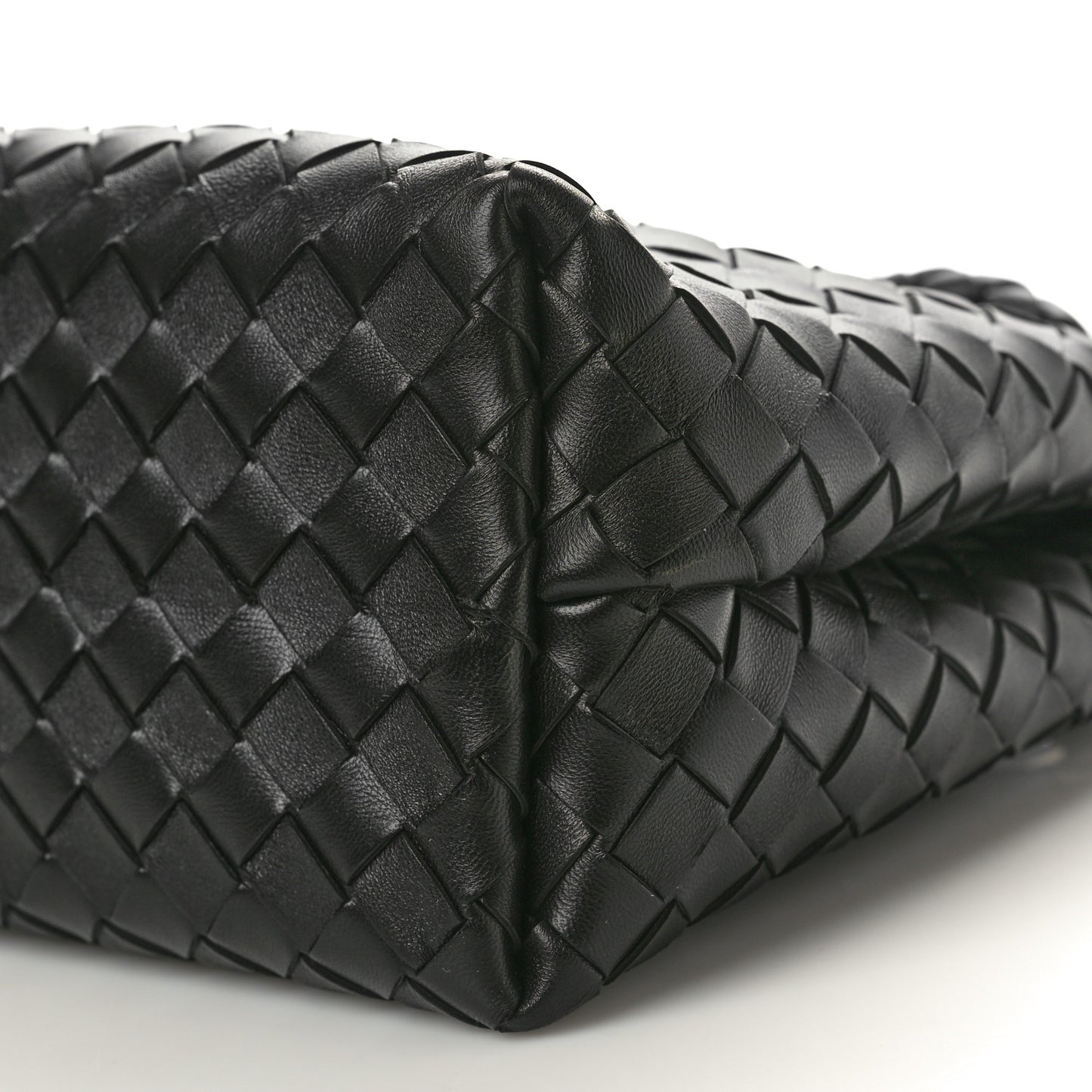 Nappa Intrecciato Medium Andiamo Shoulder Bag Black