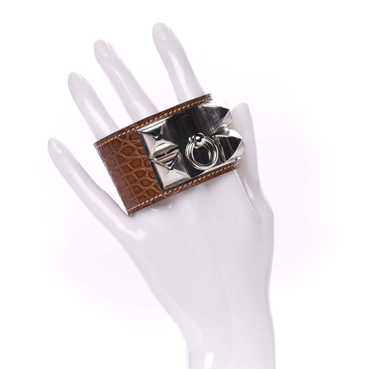Shiny Alligator Collier De Chien CDC Bracelet S Fauve