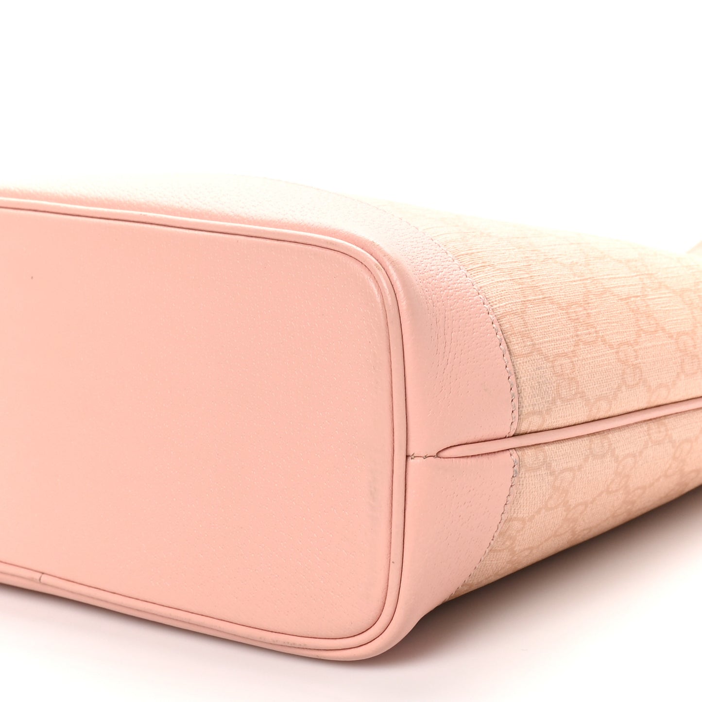 GG Supreme Monogram Textured Dollar Calfskin Medium Ophidia Shoulder Tote Bag Rose Pink