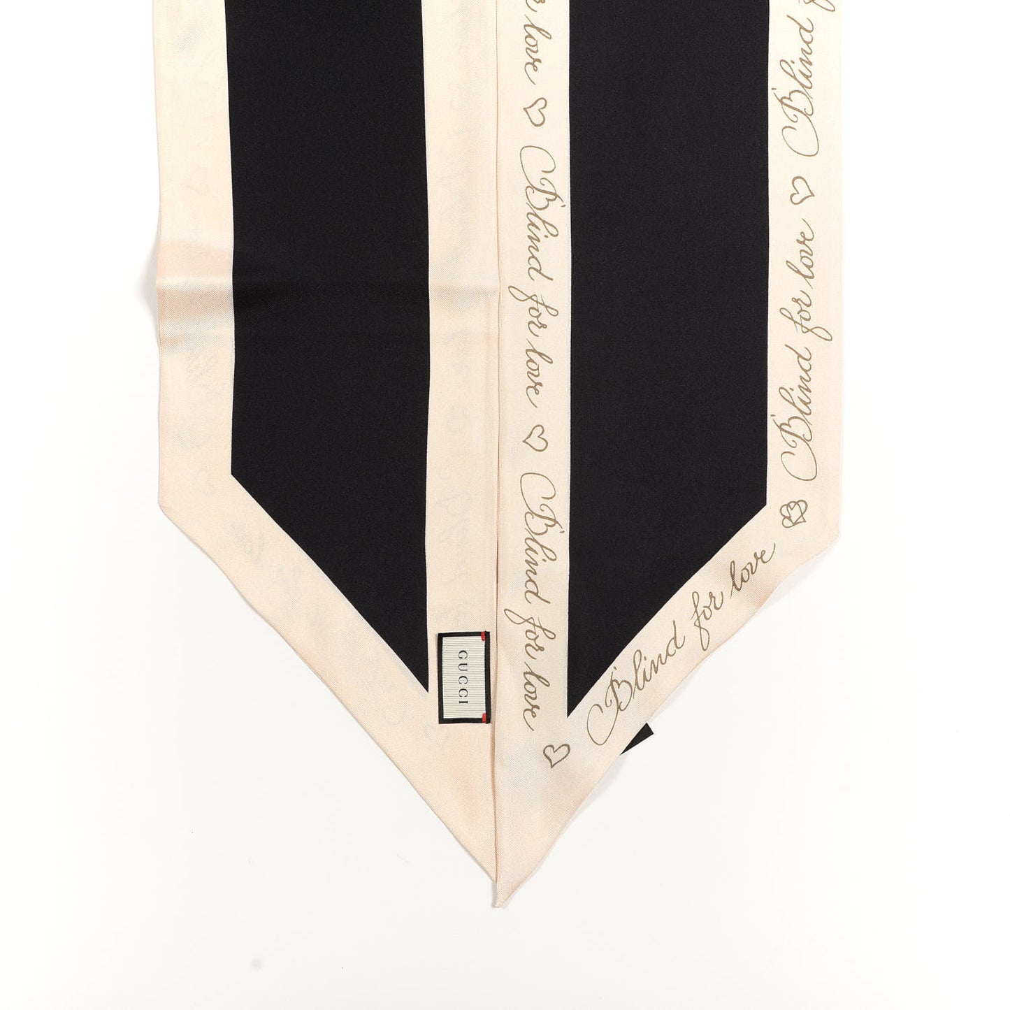 Silk Blind For Love Scarf Black Ivory