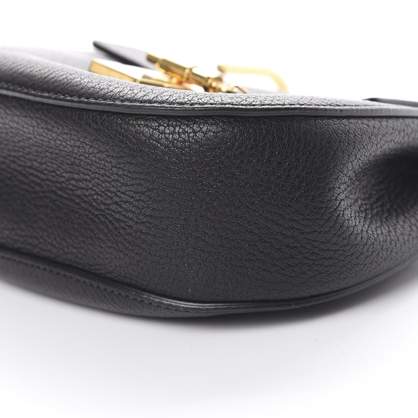 Grained Lambskin Mini Drew Shoulder Bag Black