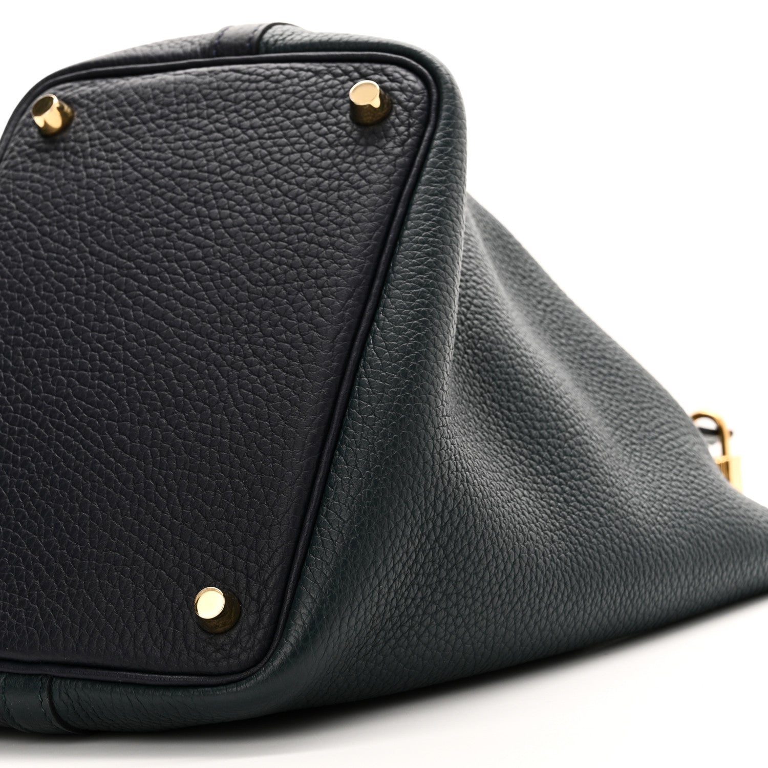 Hermes Taurillon Clemence Casaque Picotin Lock 18 PM Bleu Nuit Vert Bosphore 10 of 10