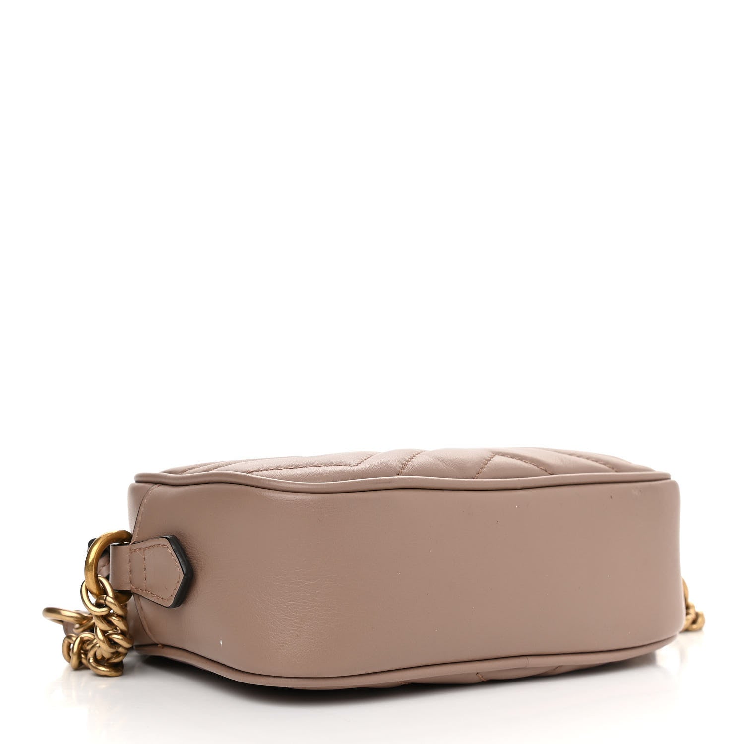 Gucci Calfskin Matelasse Mini GG Marmont Chain Shoulder Bag Porcelain Rose 4 of 12