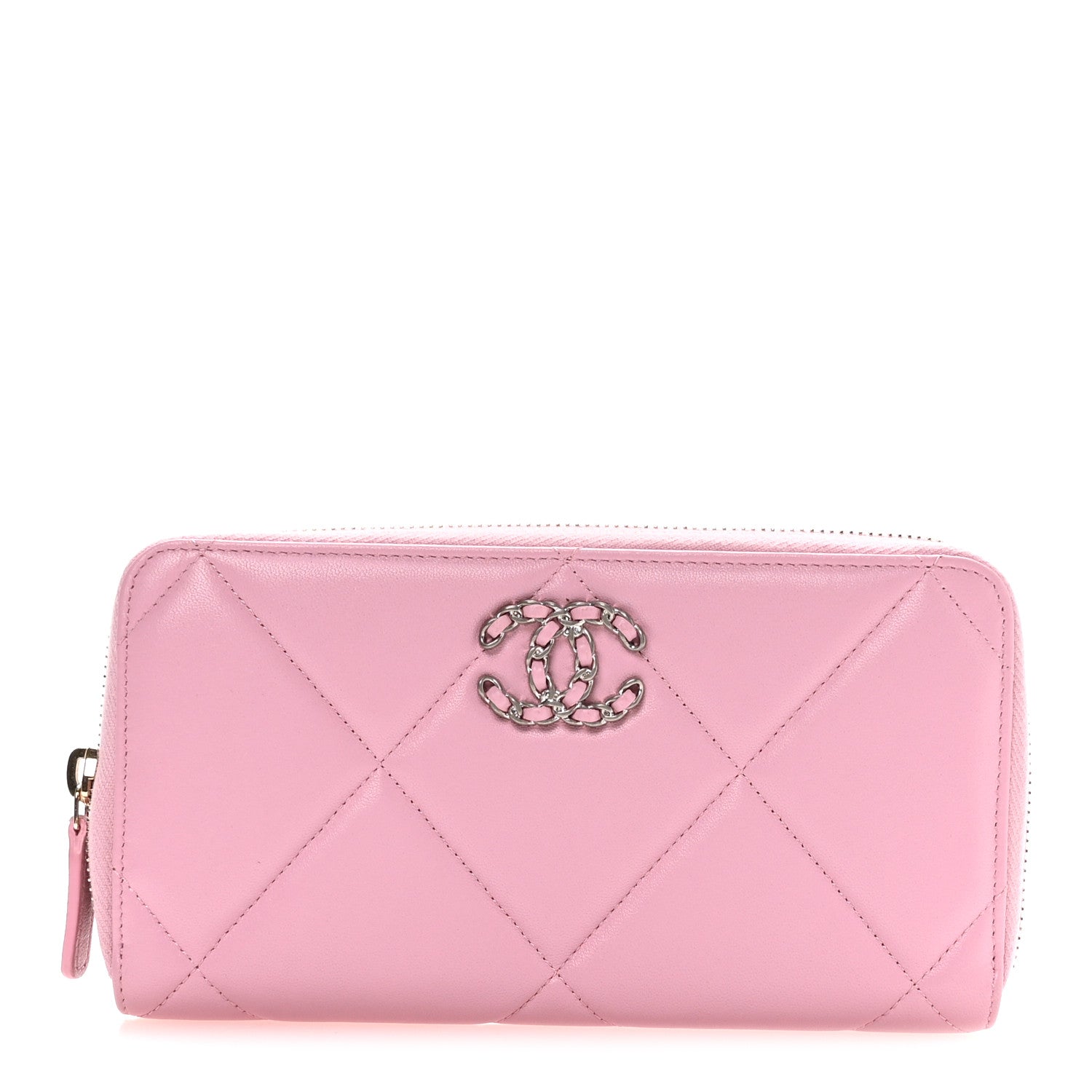 CHANEL 19 ロング ジップ ウォレット ピンク Chanel Lambskin Quilted 19 Long Zipped Around Wallet Pink 1917598