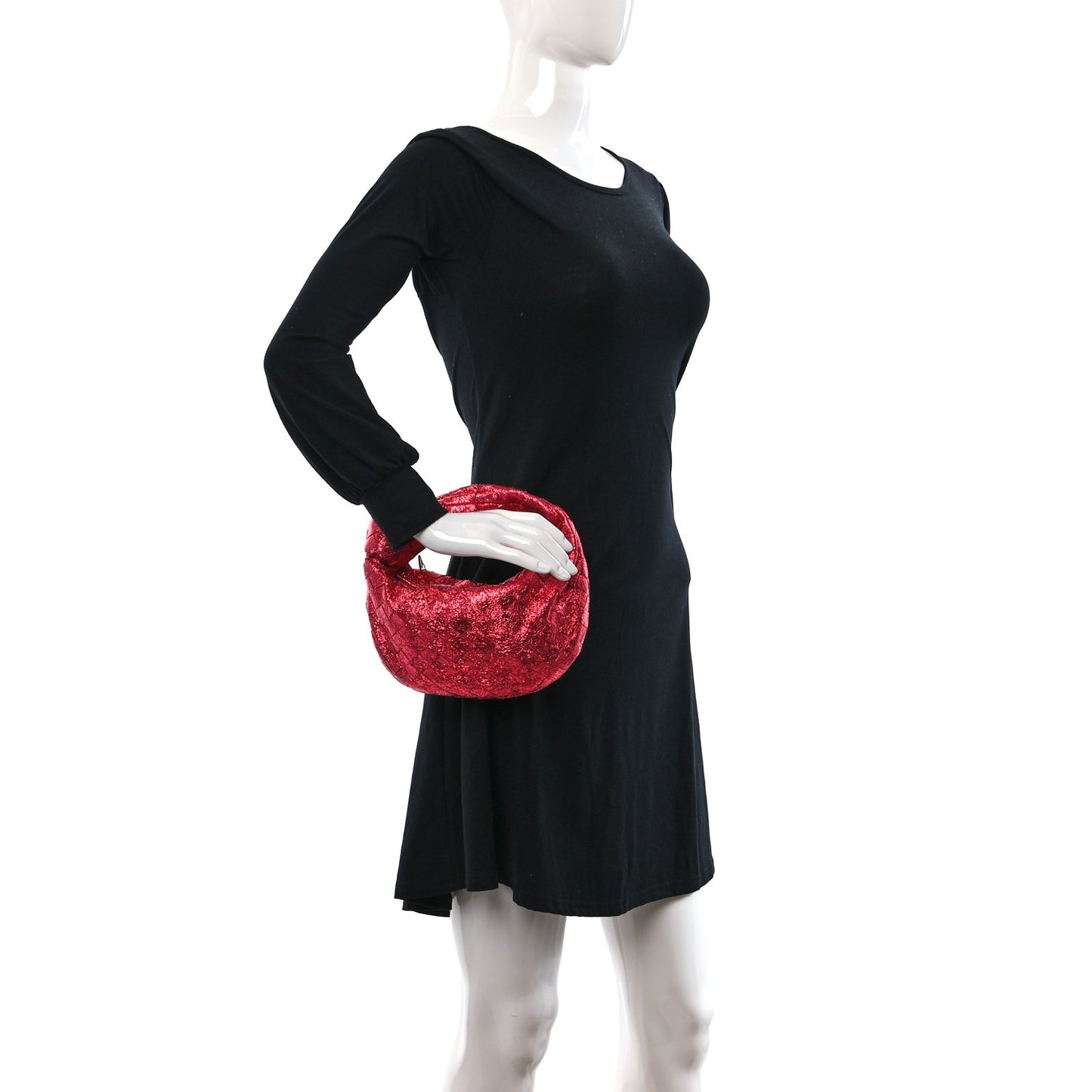 Metallic Nappa Intrecciato Mini Jodie Lollipop