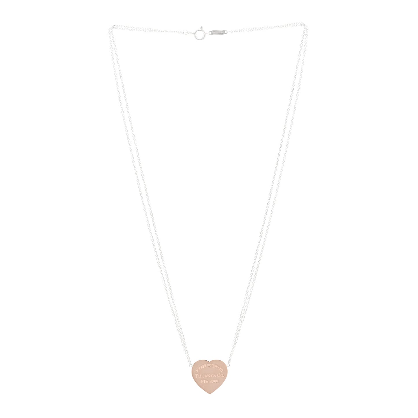 Sterling Silver Rubedo Return to Tiffany Heart Tag Necklace