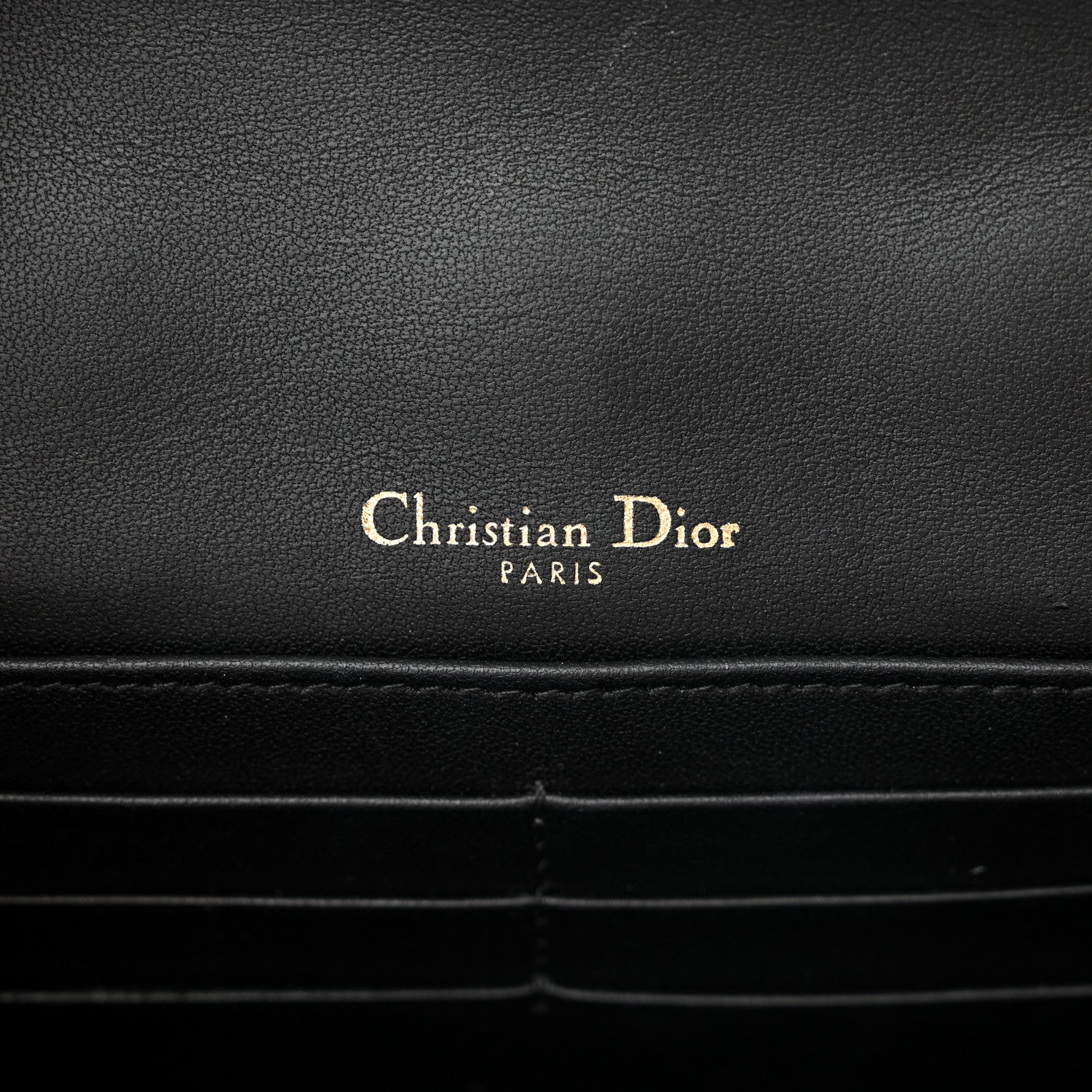 Christian Dior Lambskin Cannage Lady Dior Chain Pouch Black 6 of 9