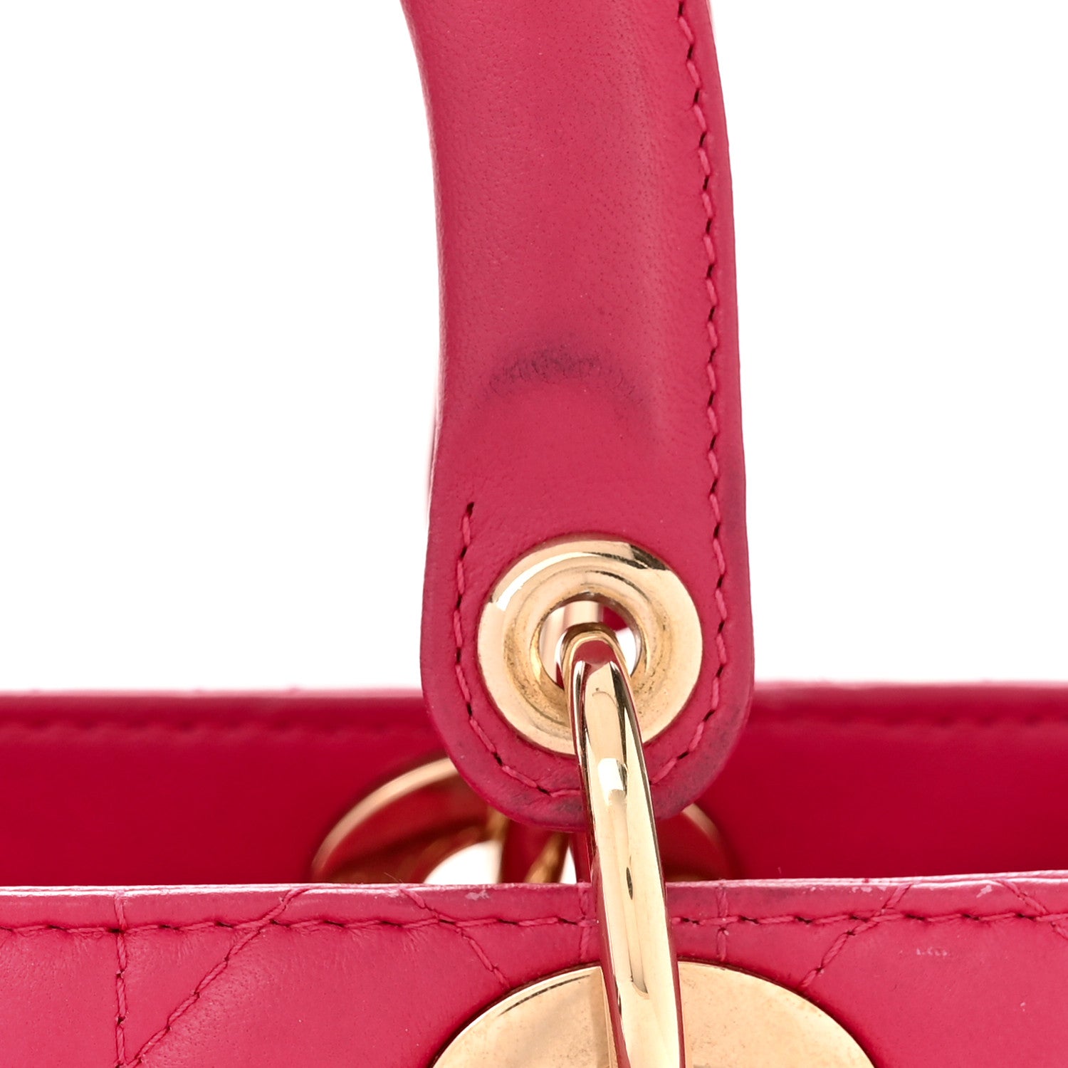 Christian Dior Lambskin Cannage Medium Lady Dior Pink 12 of 15