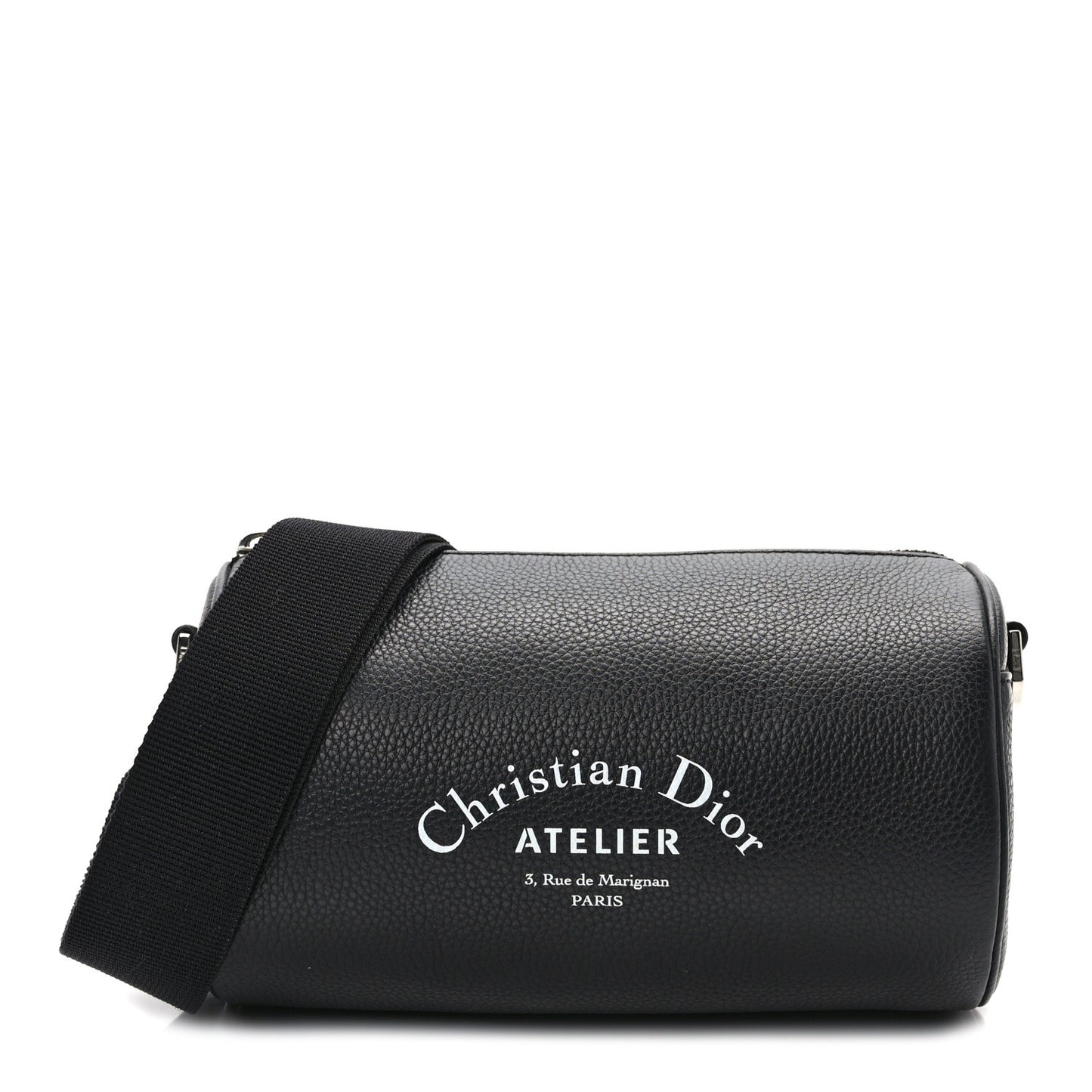 CHRISTIAN DIOR HOMME Grained Calfskin Mens Roller Pouch Black