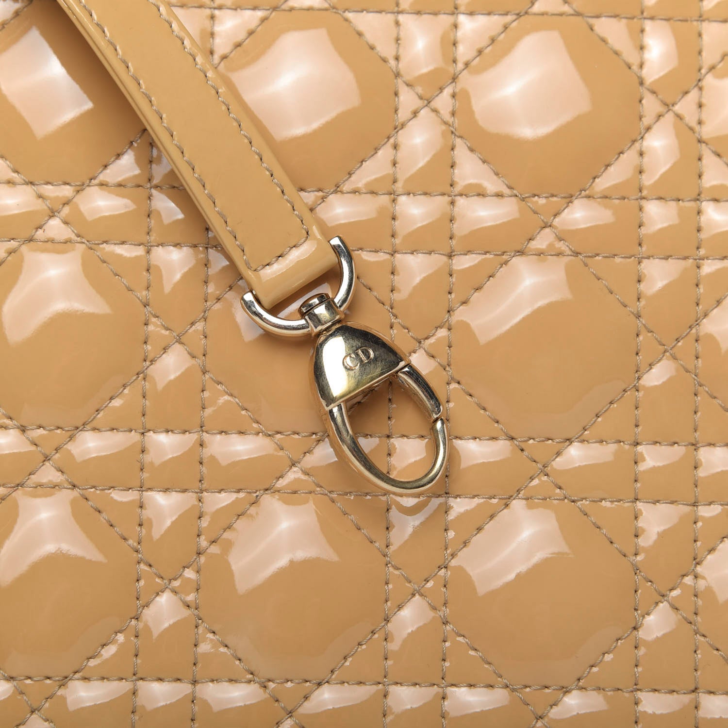 Christian Dior Patent Cannage Large Lady Dior Beige 13 of 16