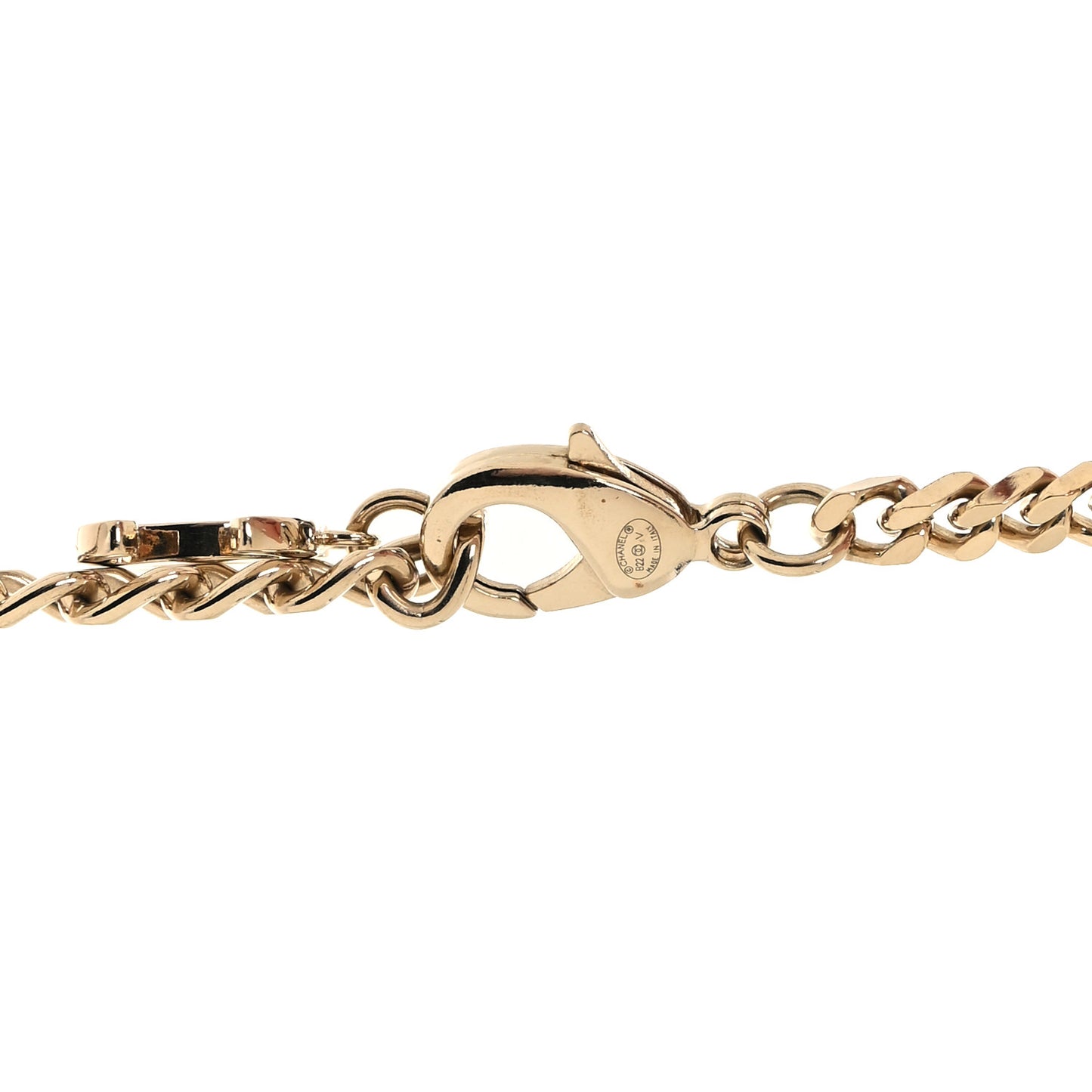 Crystal Chain CC Necklace Gold Silver